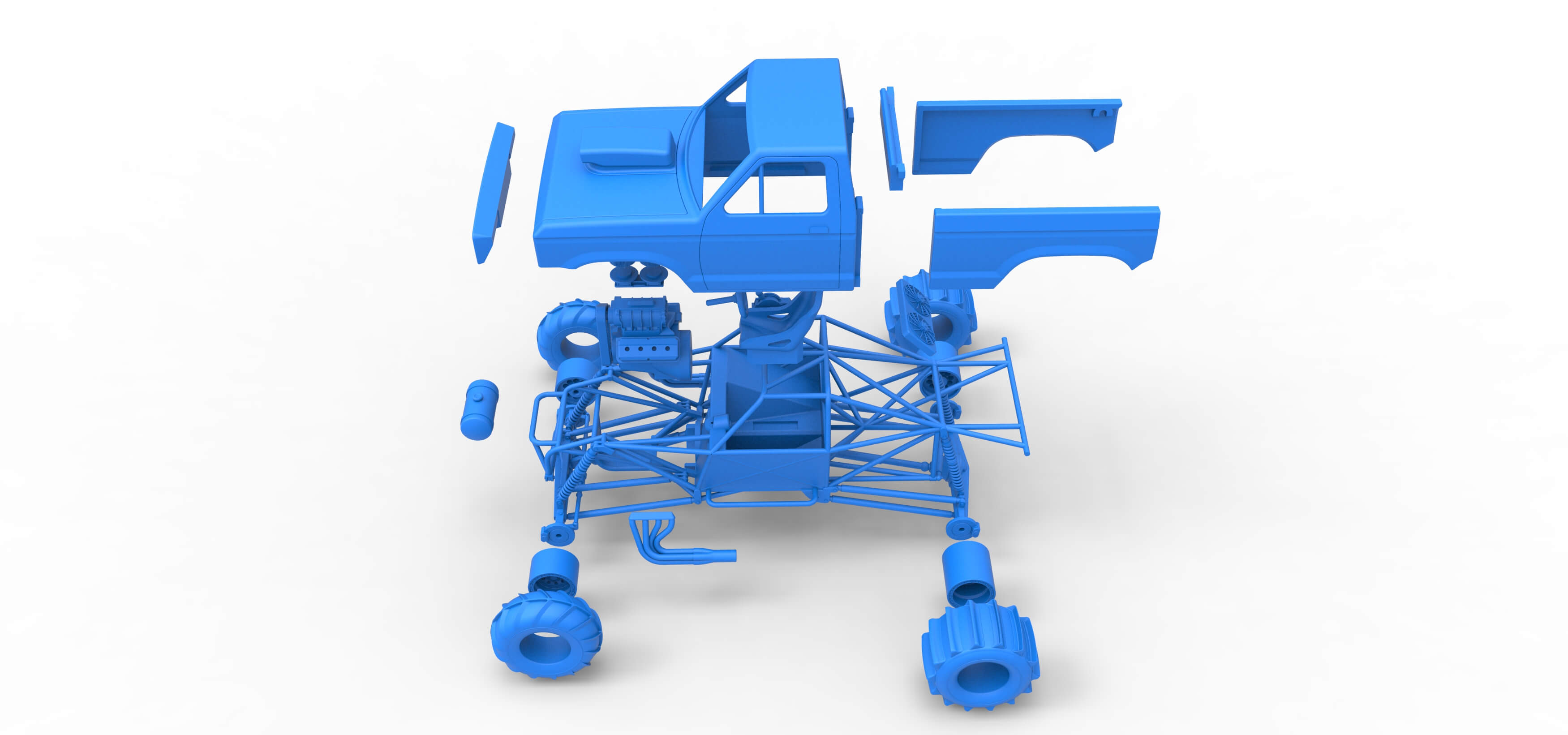 Mud Dragster Version 2 Scale 1:25 3D Model