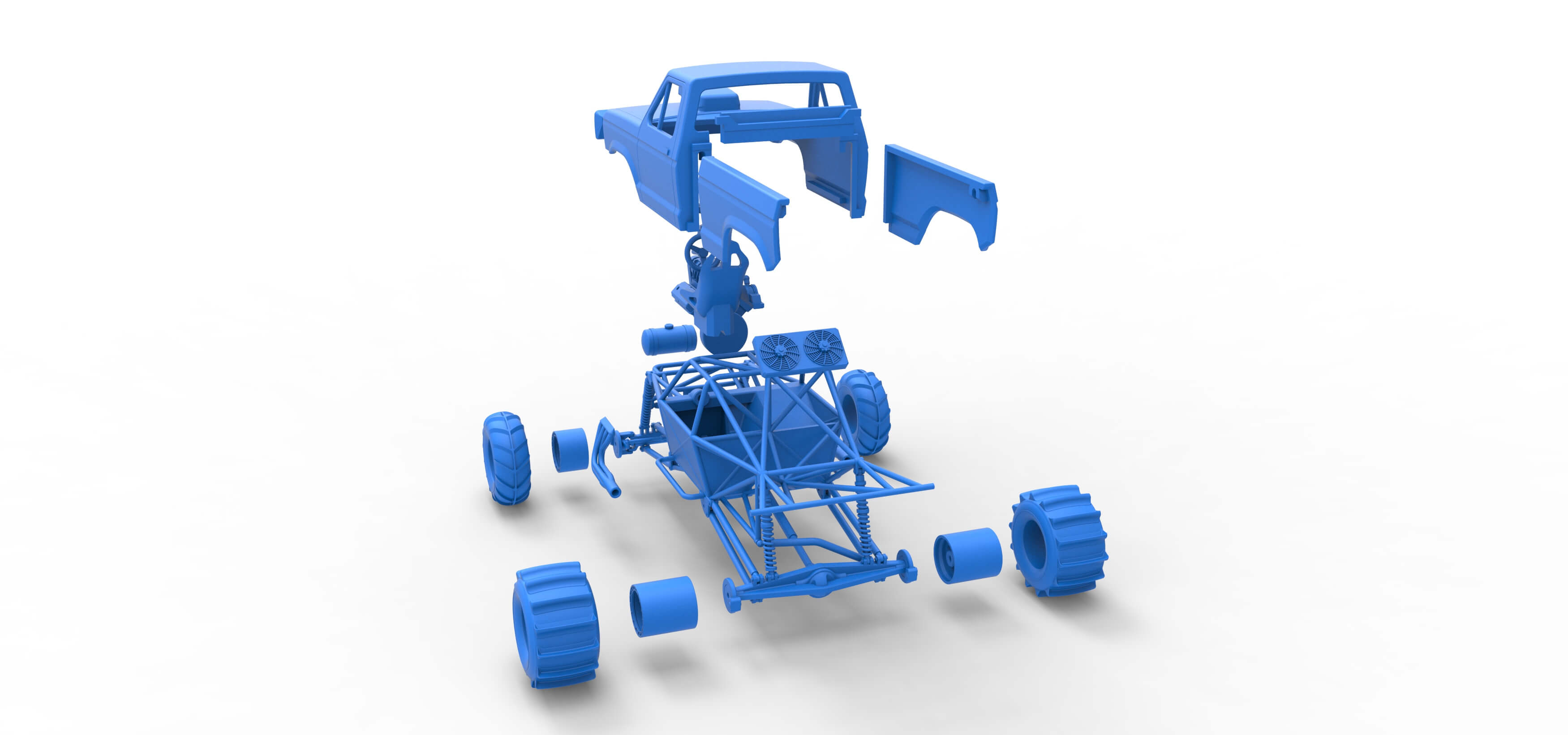 Mud Dragster Version 2 Scale 1:25 3D Model