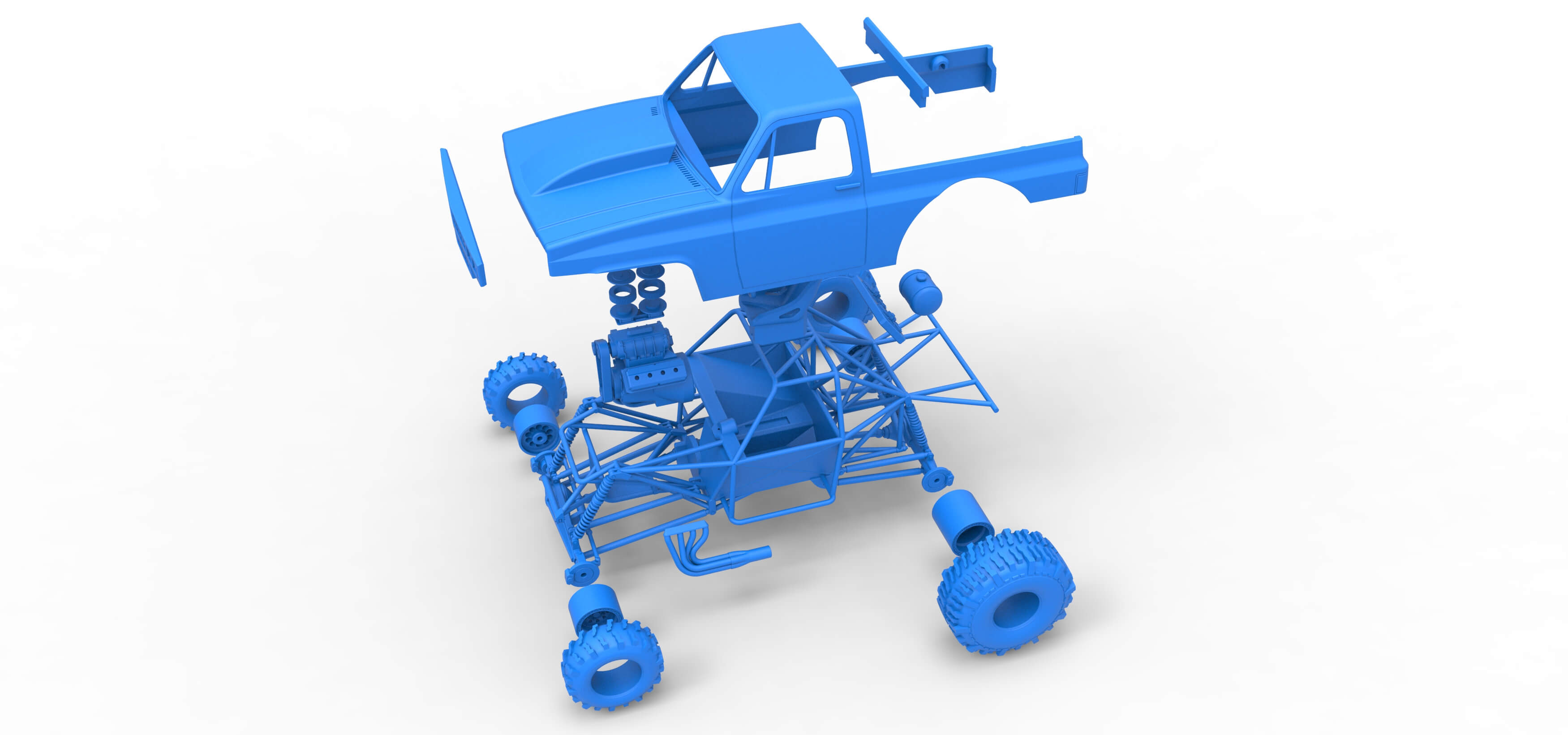 Mud Dragster Version 3 Scale 1:25 3D Model
