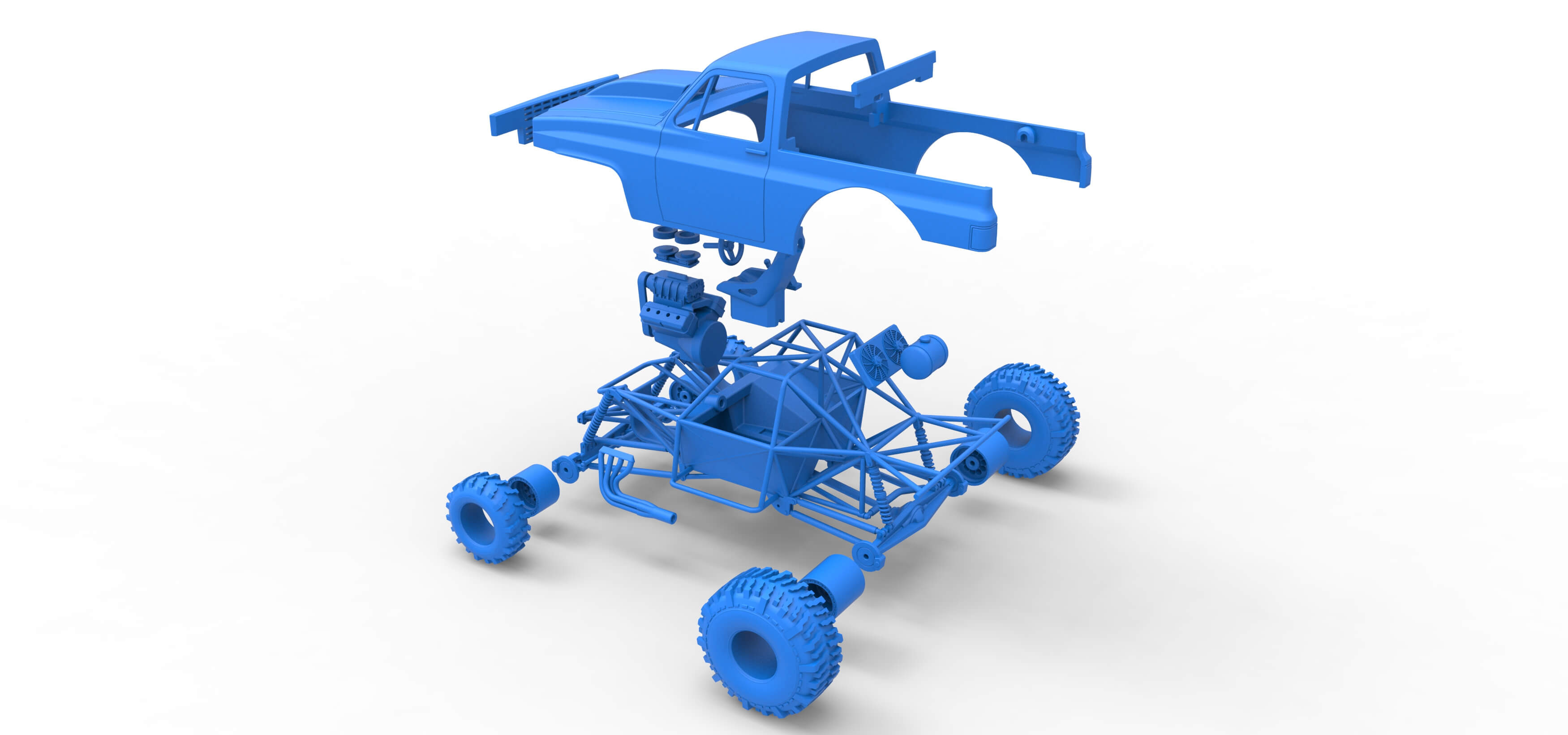 Mud Dragster Version 3 Scale 1:25 3D Model