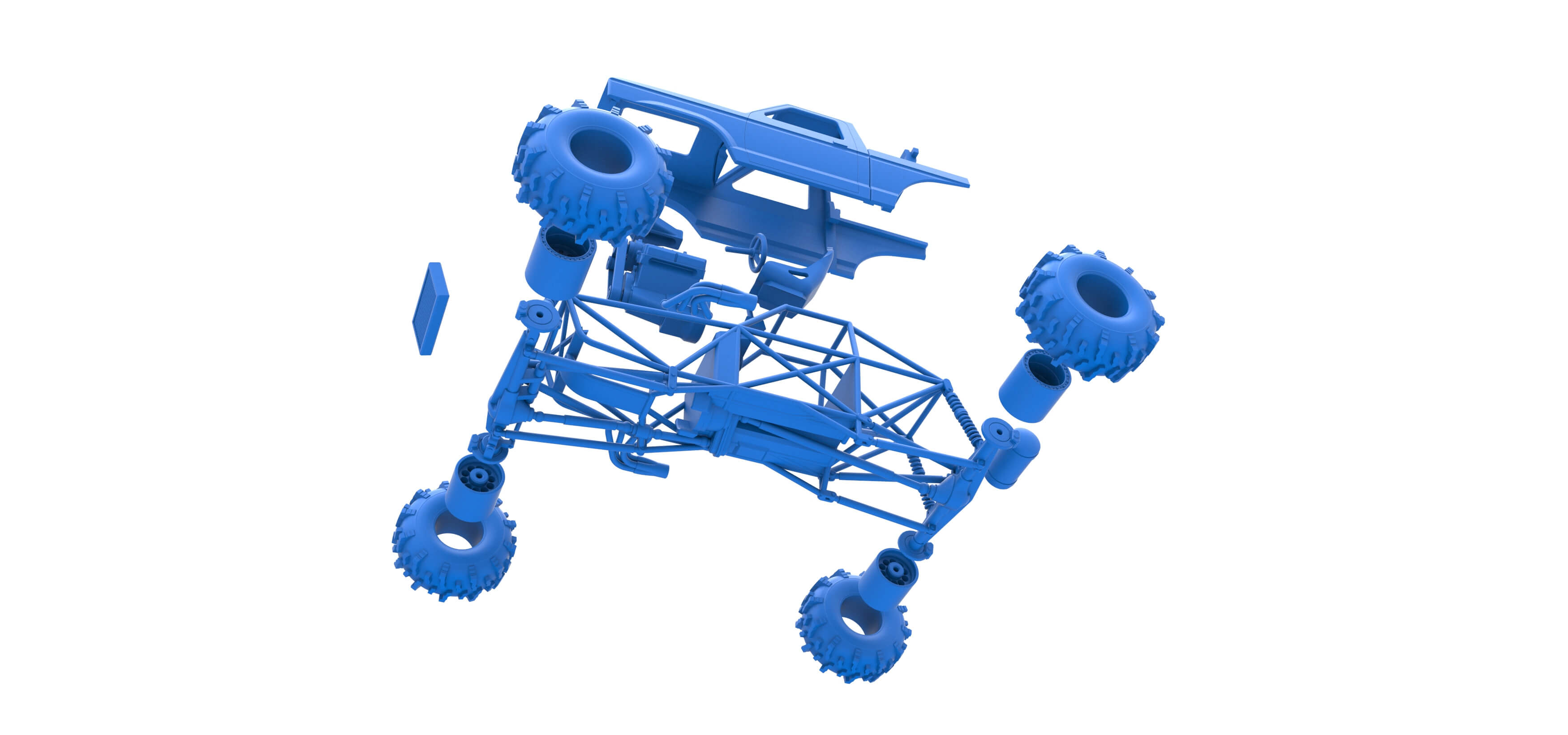 Mud Dragster Version 4 Scale 1:25 3D Model
