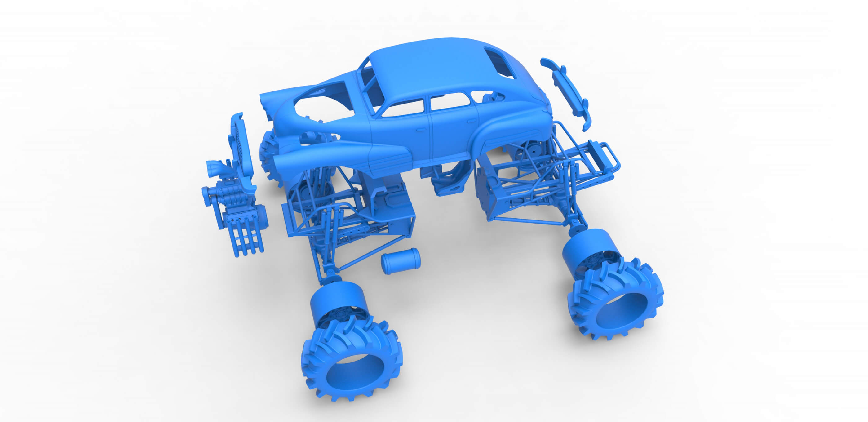 Mud Truck 1:25 3D Model