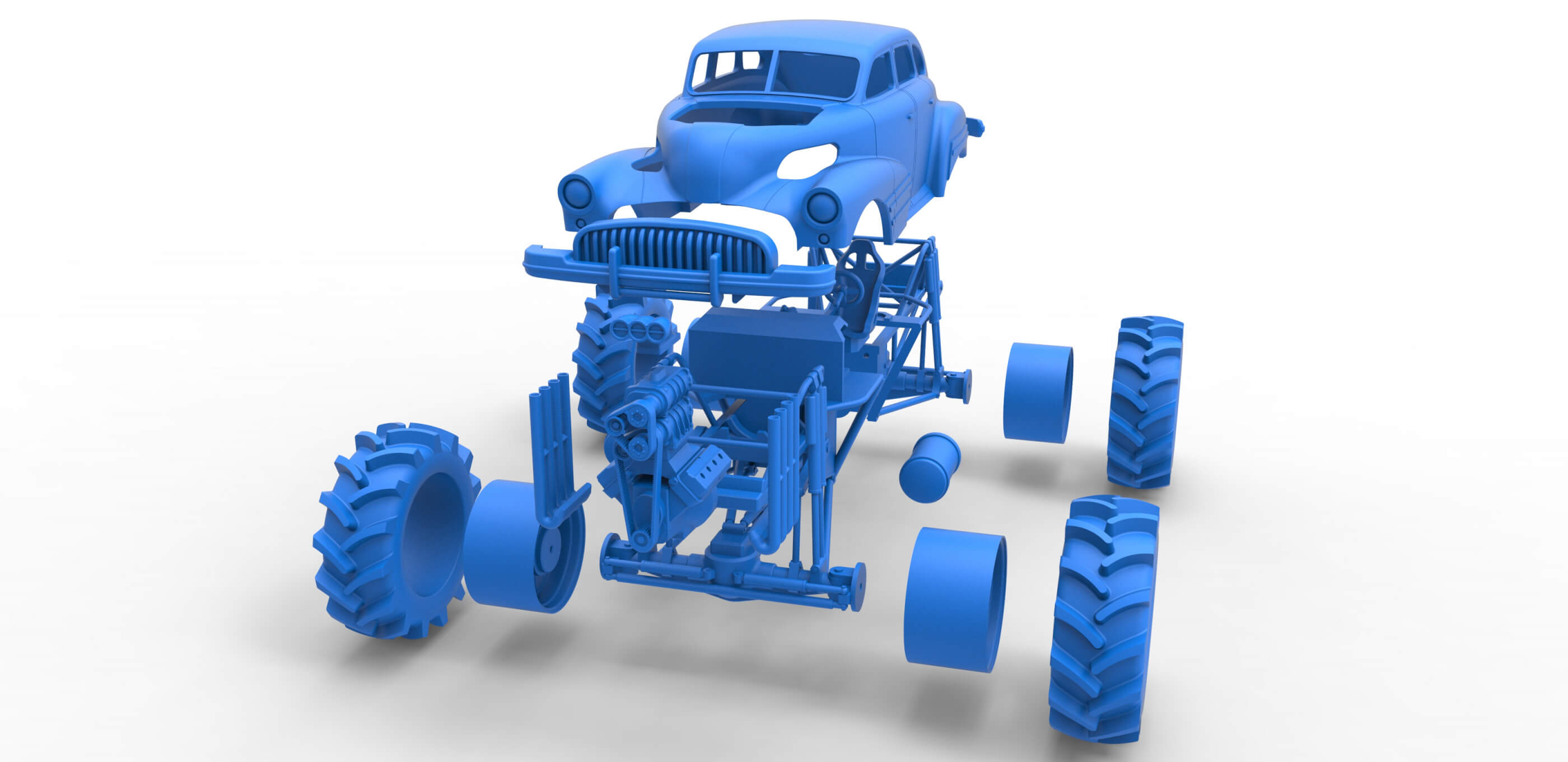 Mud Truck 1:25 3D Model