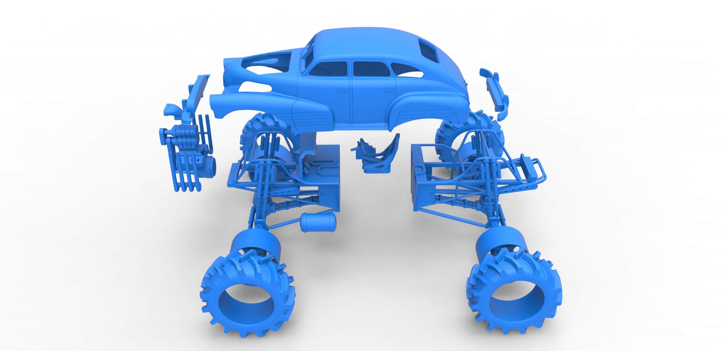 Mud Truck 1:25 3D Model