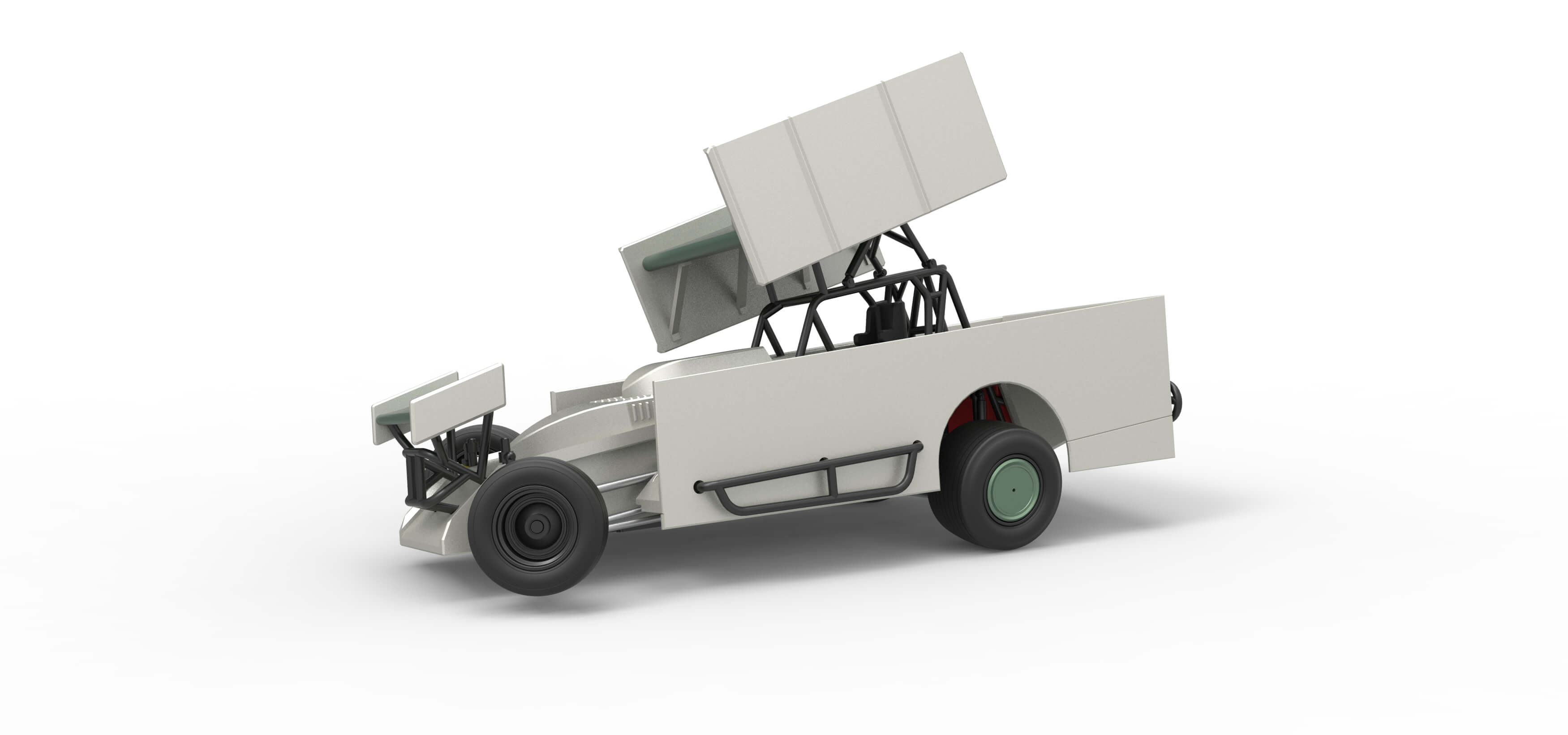 NE Outlaw Dirt Modified Stock Car V2 While Turning 1:25 3D Model