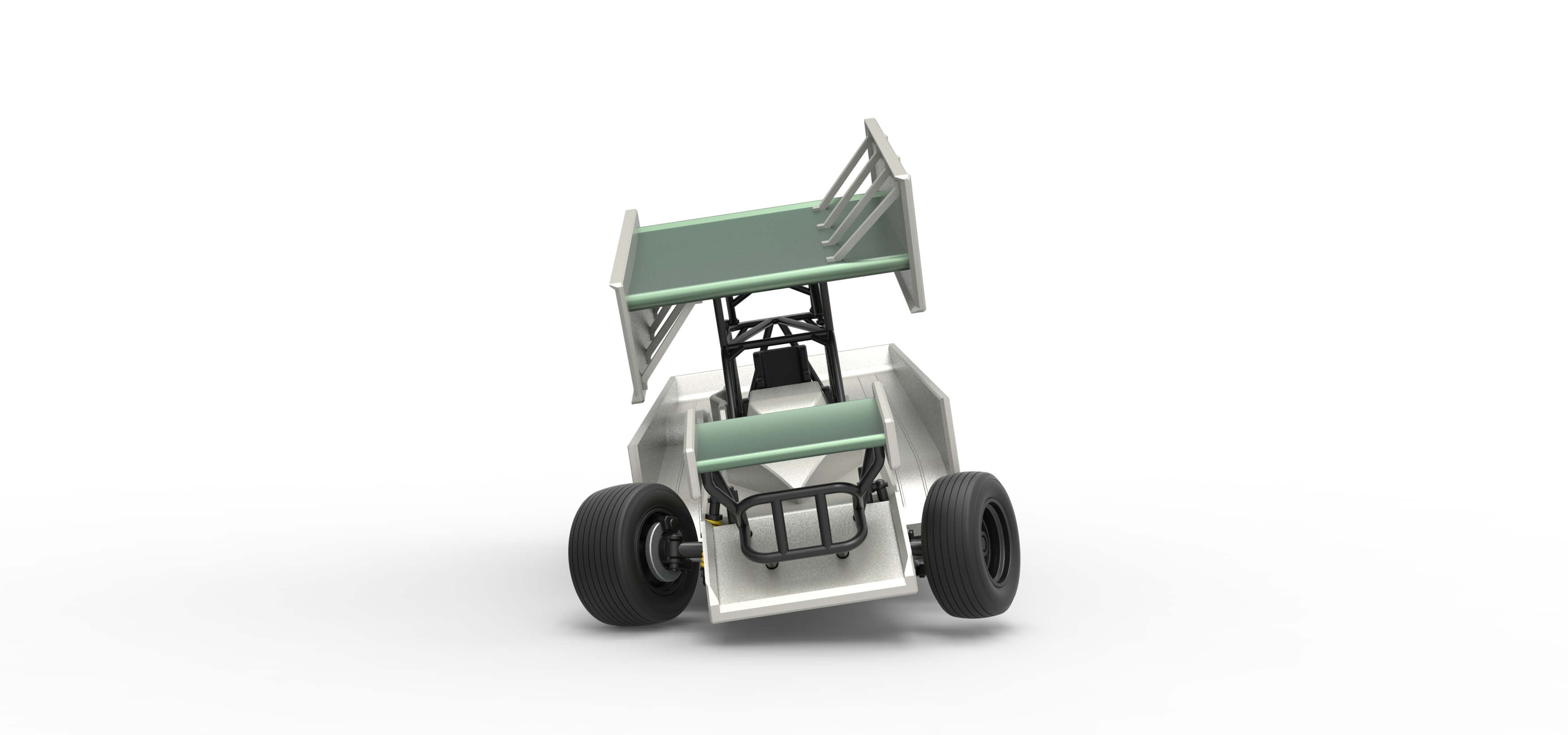 NE Outlaw Dirt Modified Stock Car V2 While Turning 1:25 3D Model