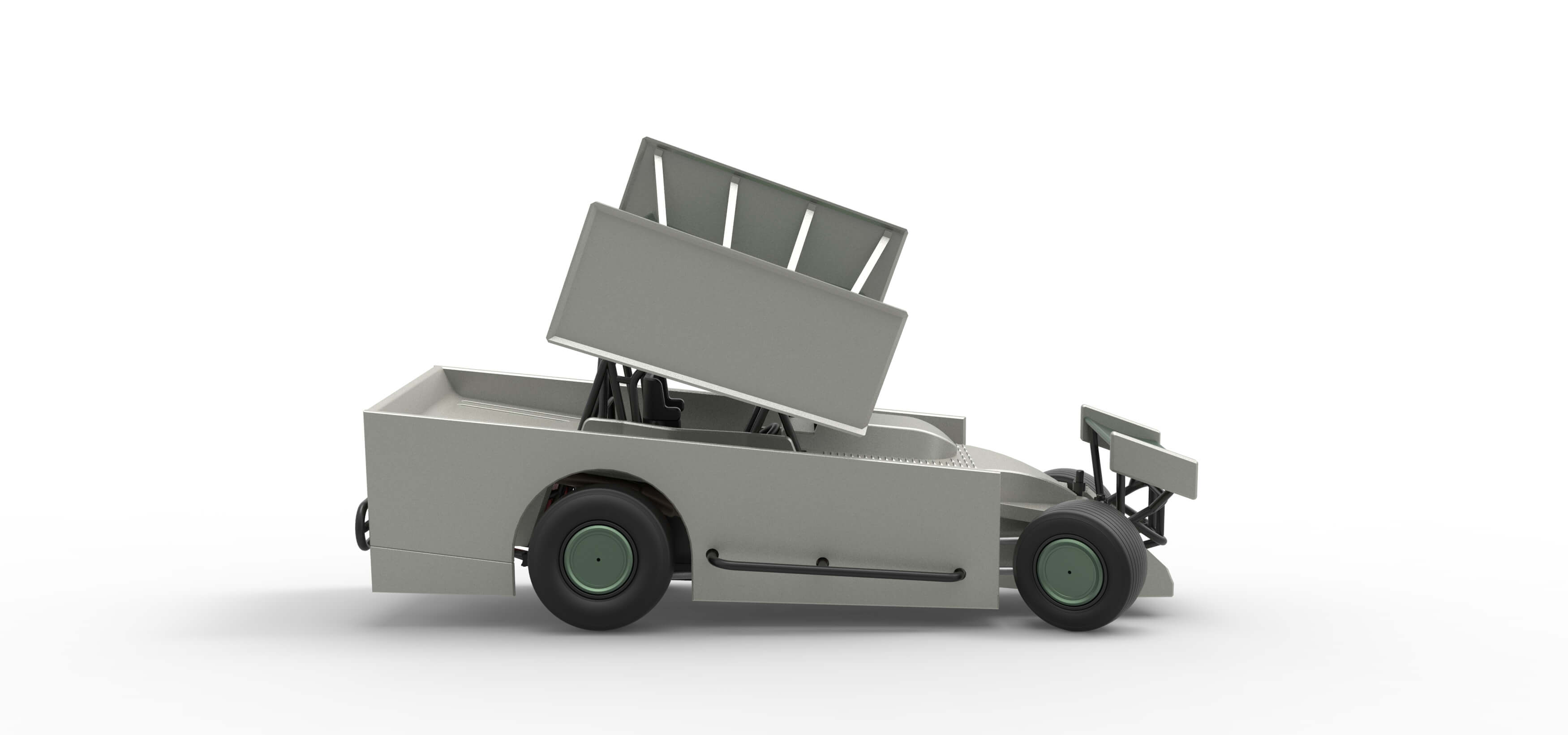 NE Outlaw Dirt Modified Stock Car V2 While Turning 1:25 3D Model