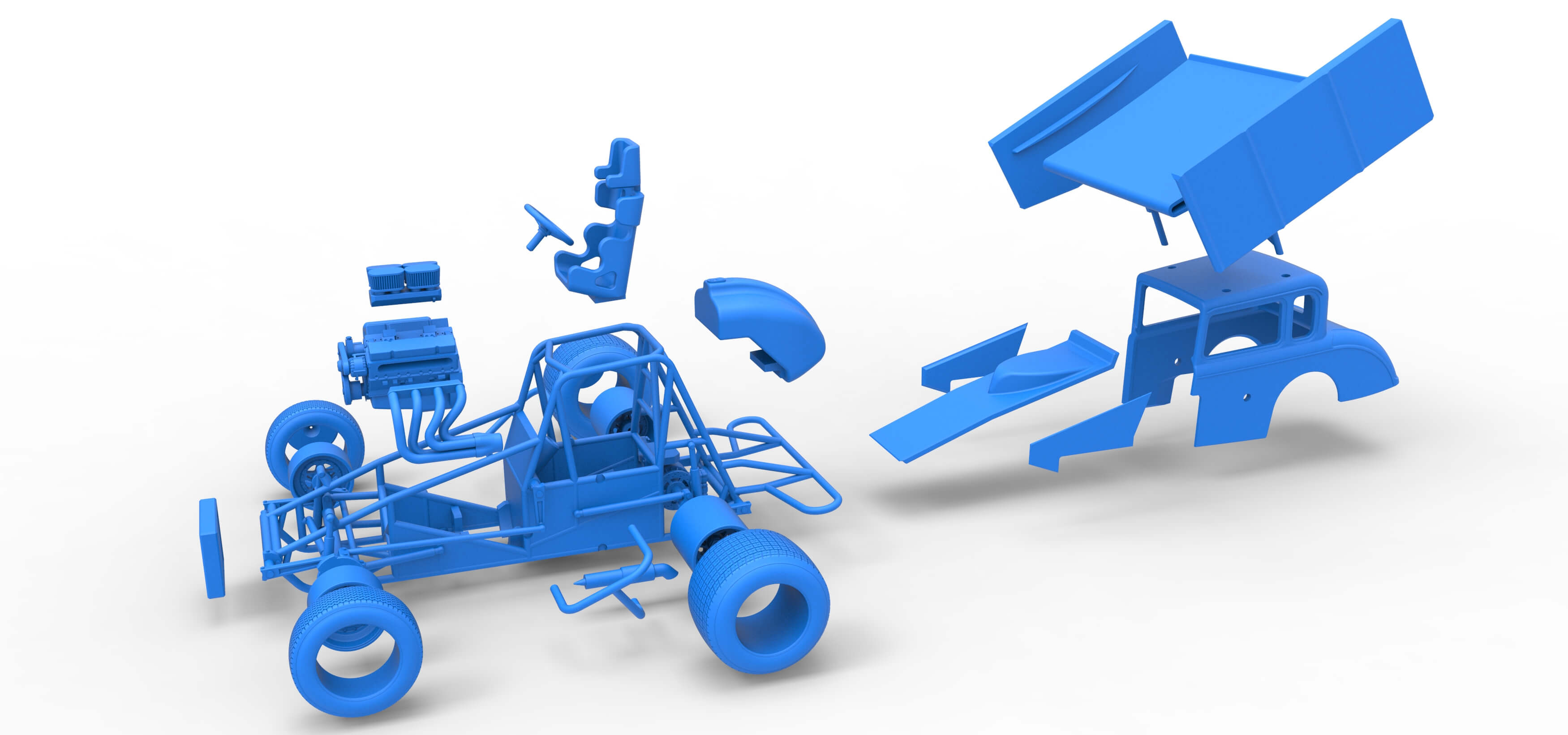 New Zealand Modified Stock Car Scale 1:25 3D Model
