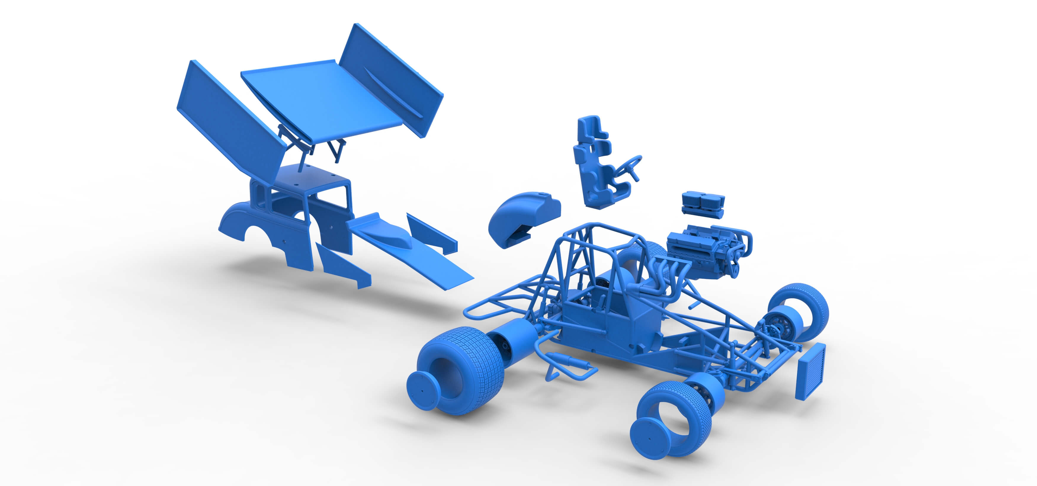 New Zealand Modified Stock Car Scale 1:25 3D Model