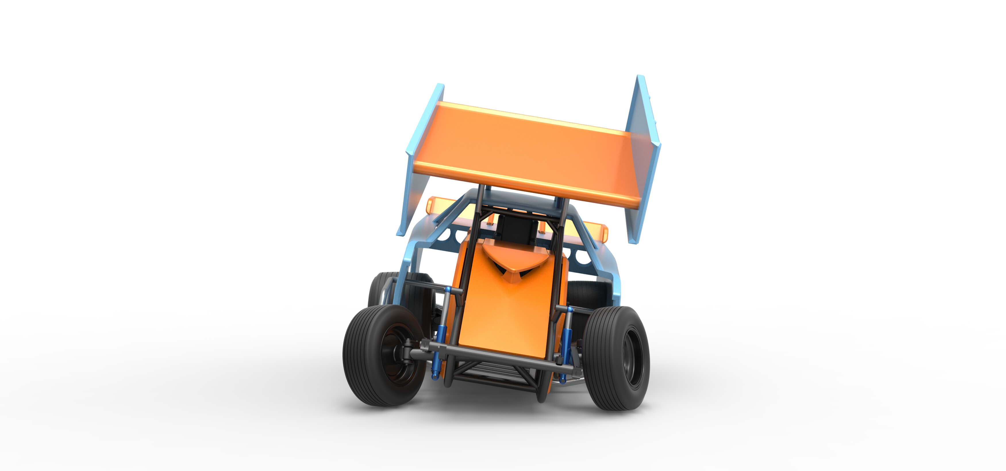 New Zealand Modified Stock Car While Turning V2 Scale 1:25 3D Model
