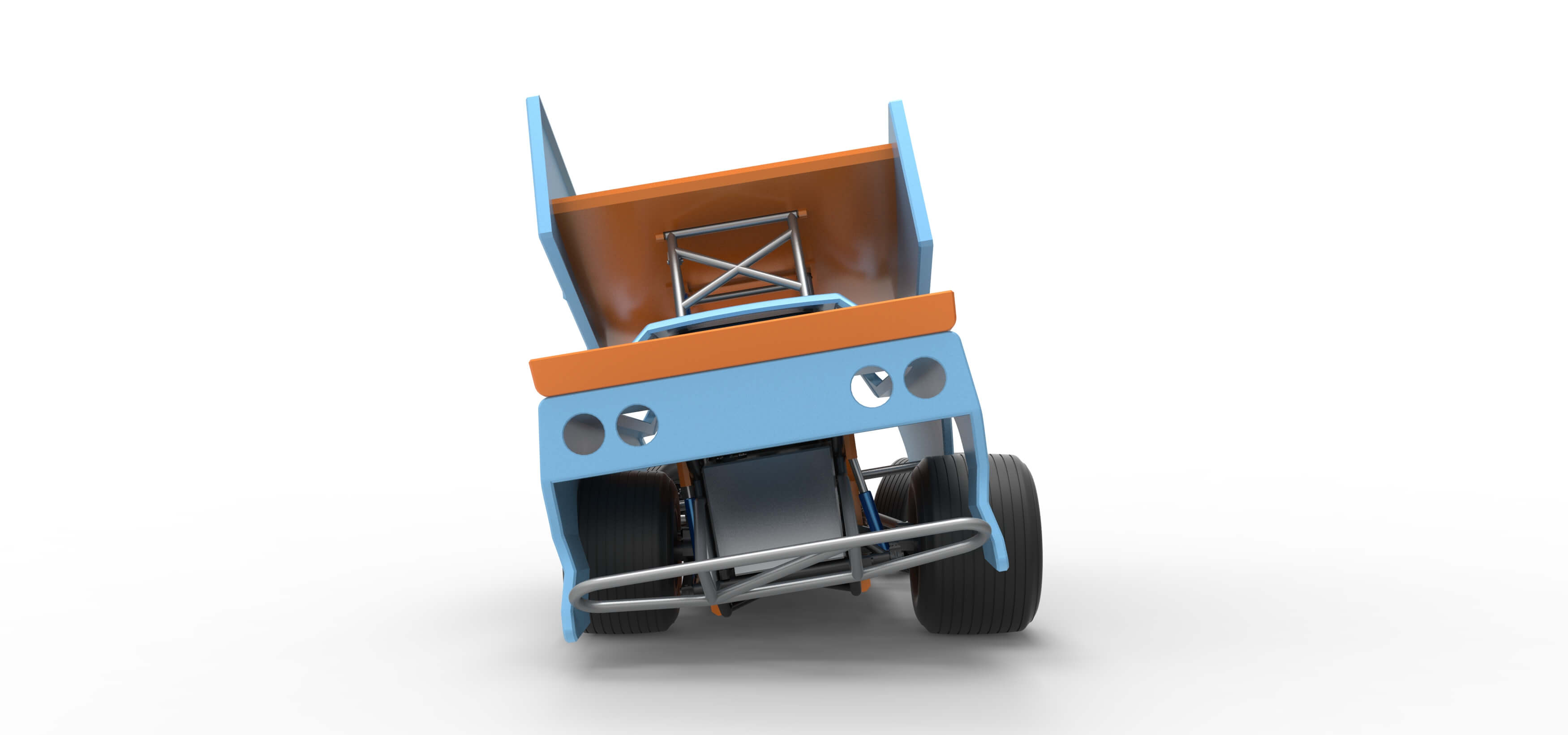 New Zealand Modified Stock Car While Turning V2 Scale 1:25 3D Model
