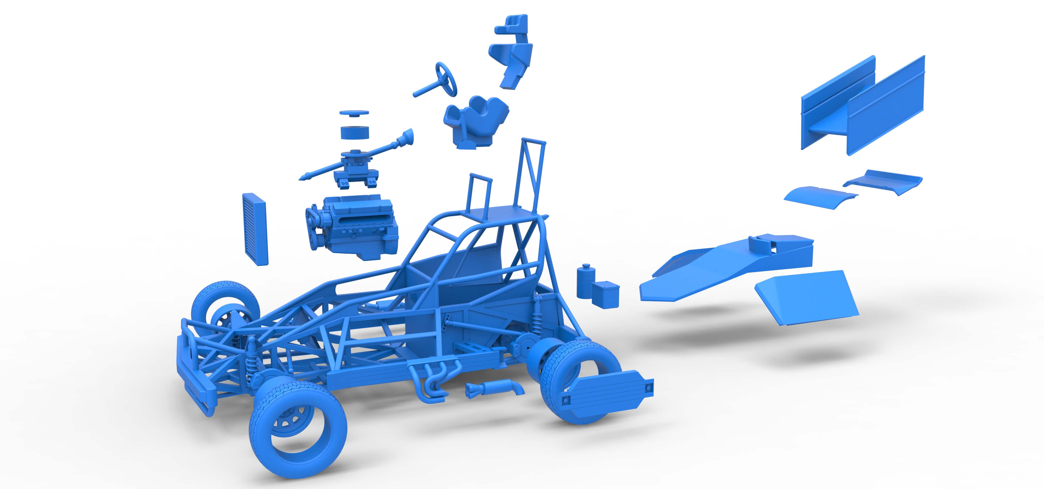 New Zealand Superstock Car Version 2 Scale 1:25 3D Model