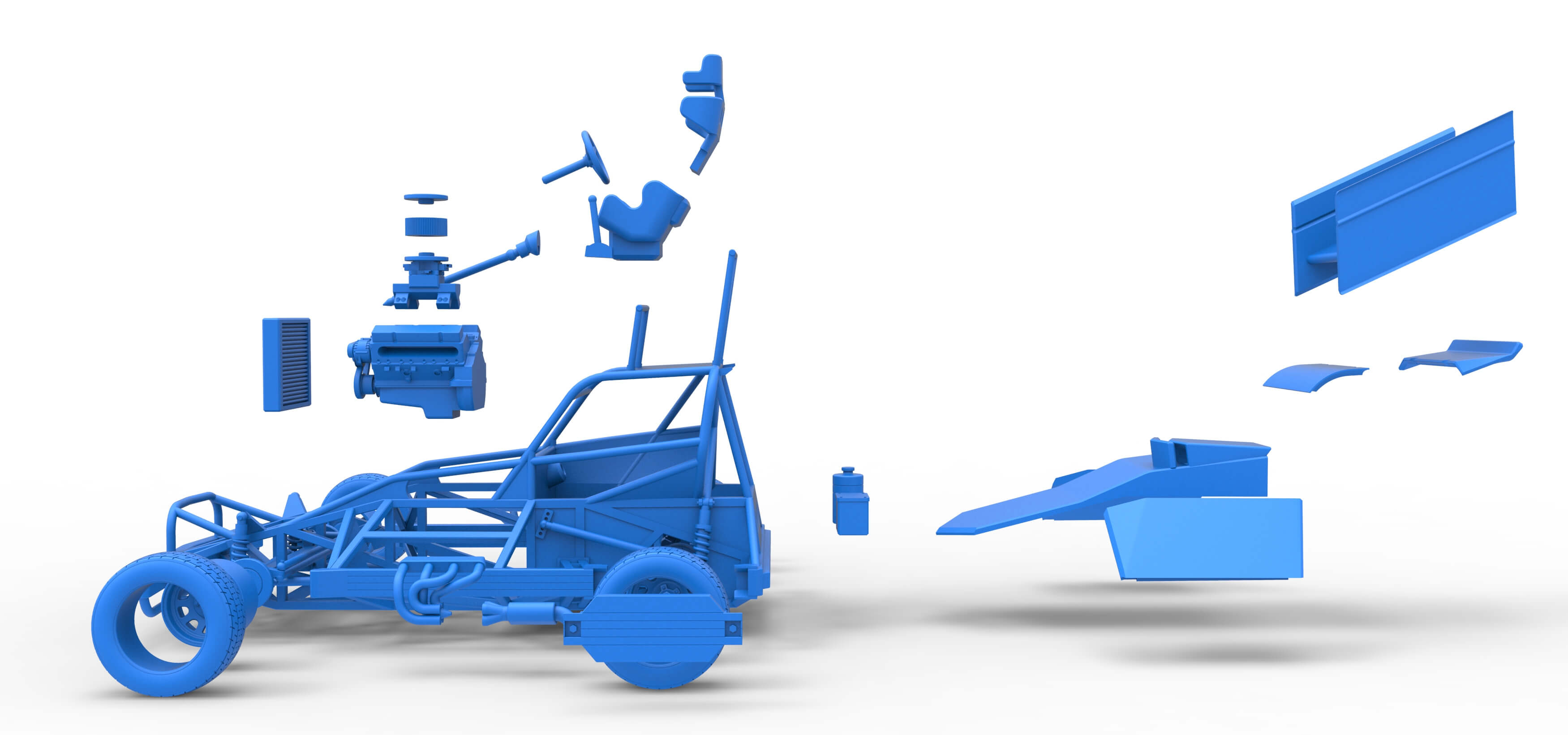 New Zealand Superstock Car Version 2 Scale 1:25 3D Model