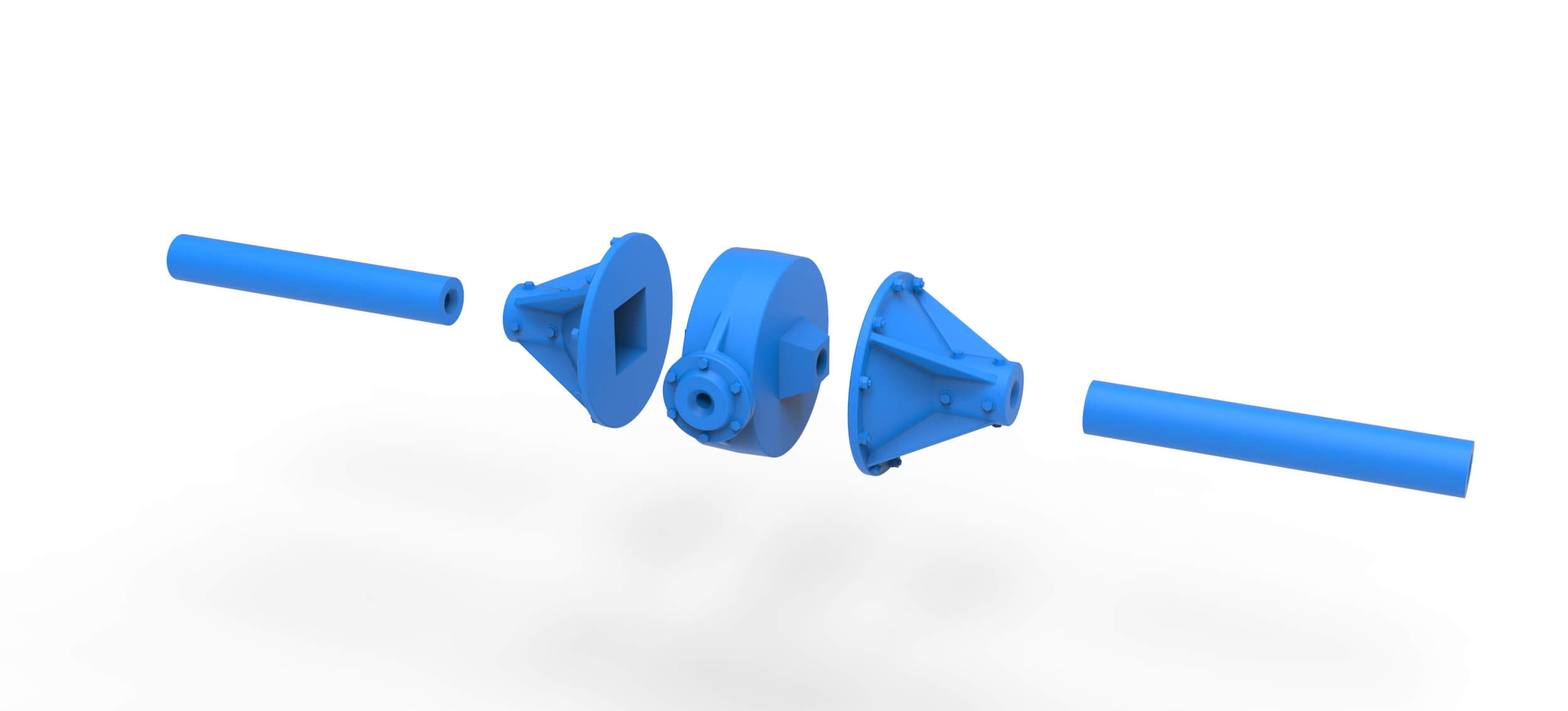 Non-Quick Change Rear End Set Scale 1:25 3D Model