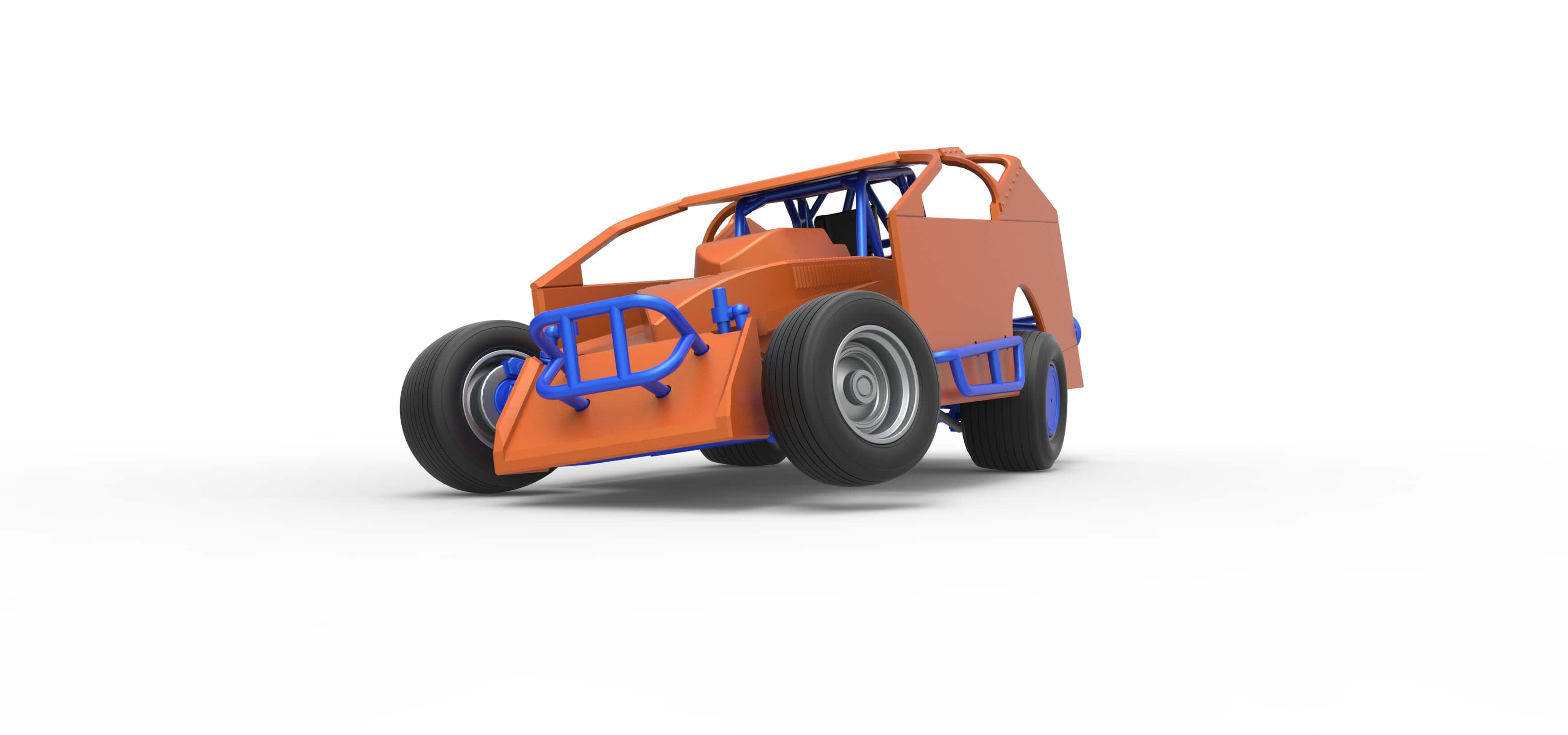 Northeast Dirt Modified Stock Car While Turning 1:25 3D Model