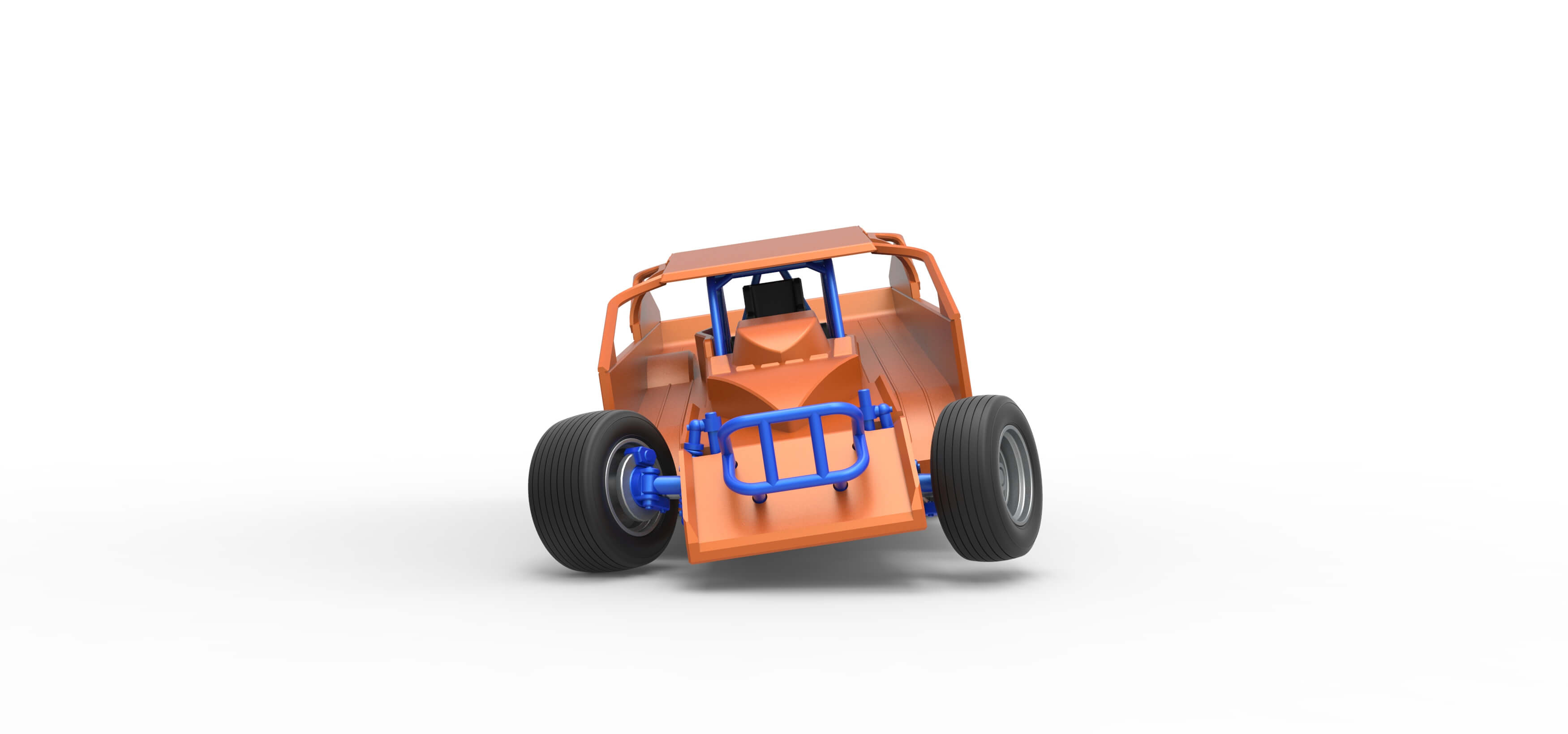 Northeast Dirt Modified Stock Car While Turning 1:25 3D Model