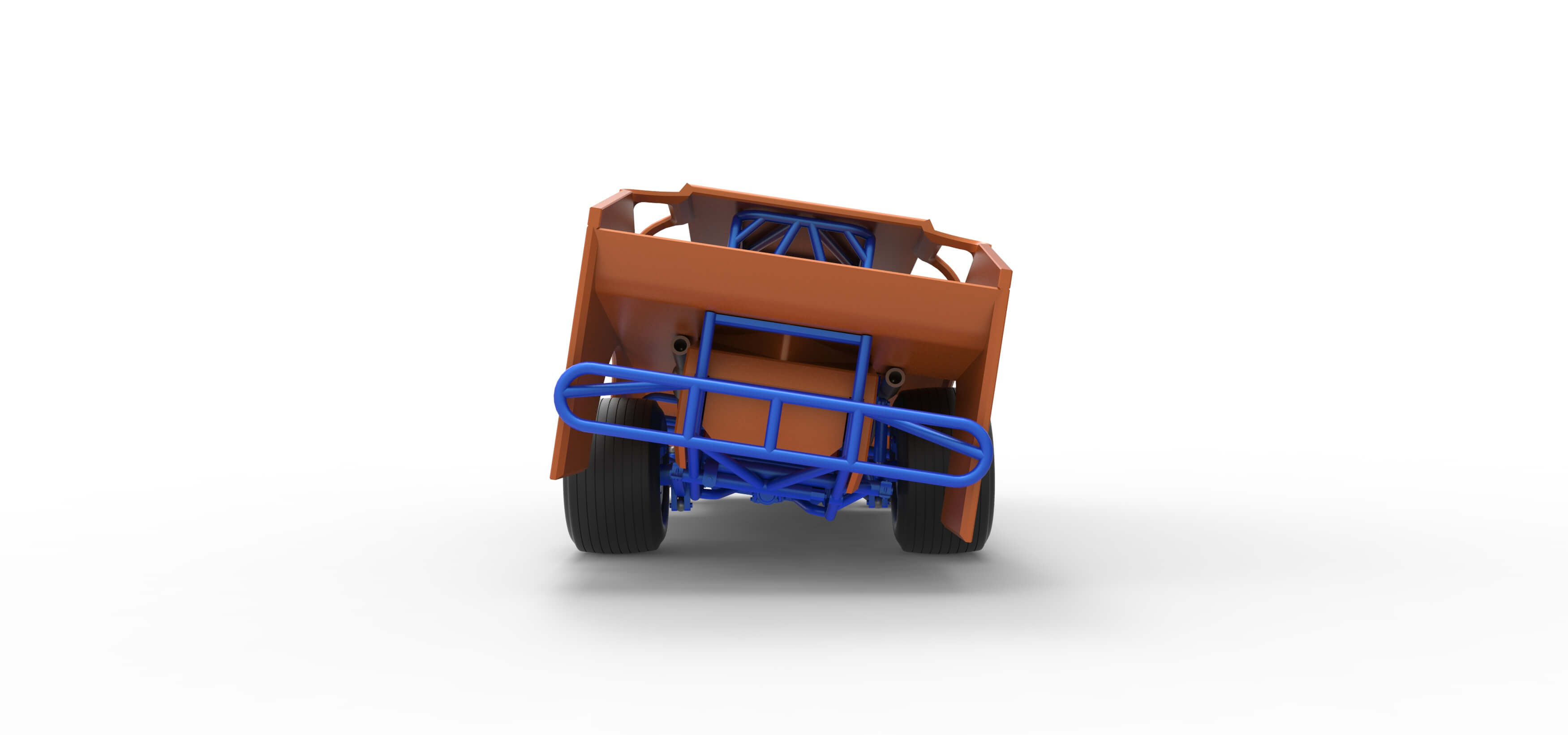 Northeast Dirt Modified Stock Car While Turning 1:25 3D Model