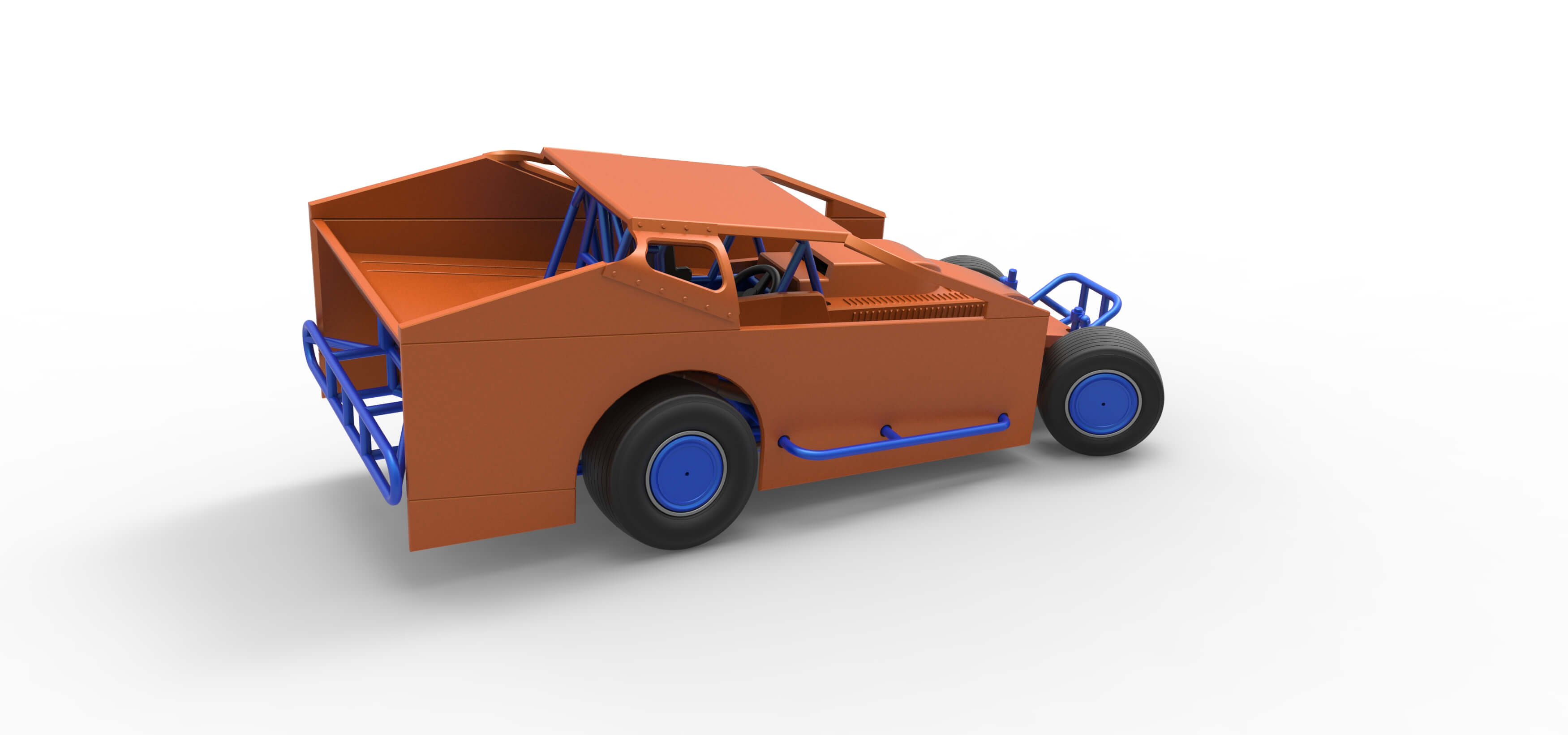 Northeast Dirt Modified Stock Car While Turning 1:25 3D Model