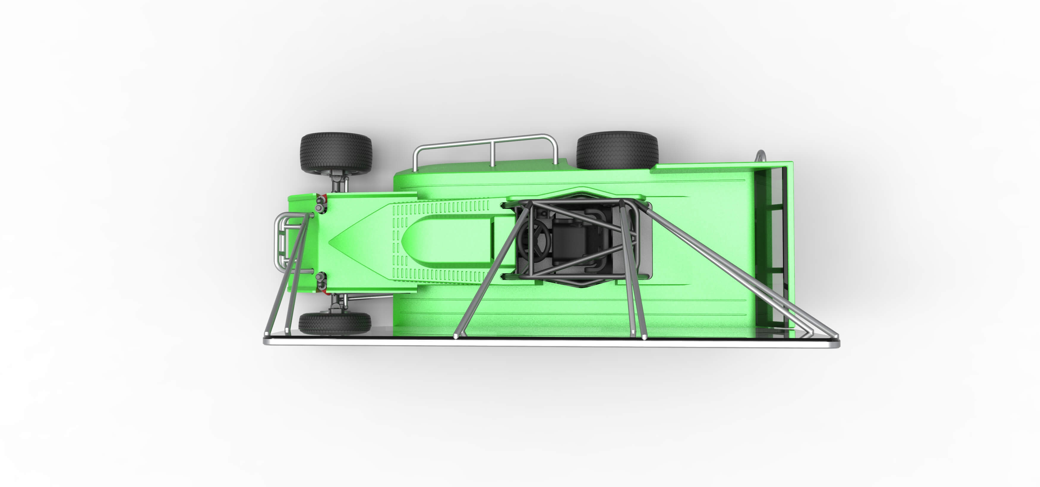 Northeast Dirt Modified Stock Car With Side Wing 1:25 3D Model