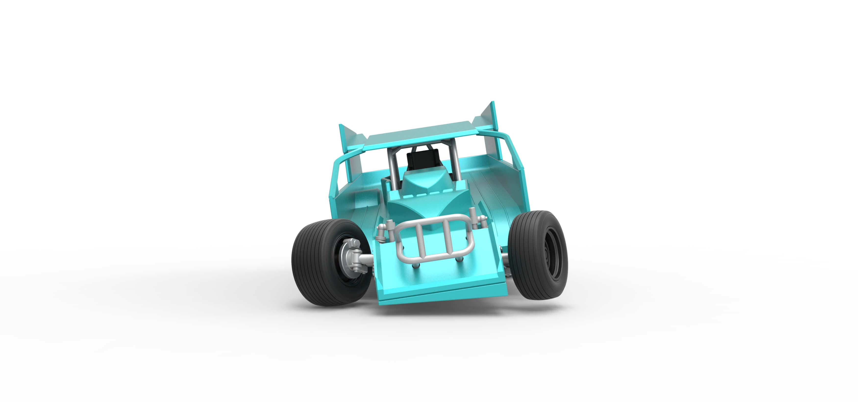 Northeast Outlaw Dirt Modified Stock Car While Turning 1:25 3D Model