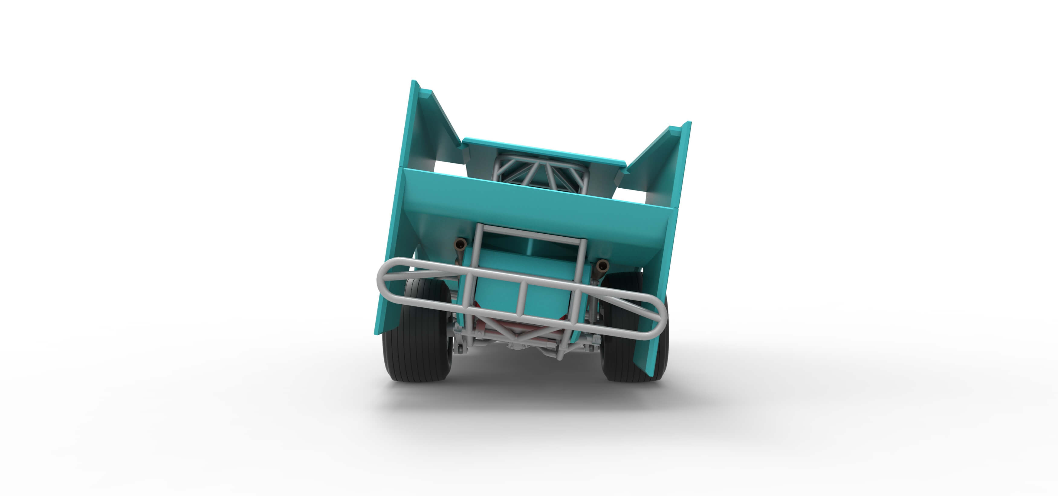 Northeast Outlaw Dirt Modified Stock Car While Turning 1:25 3D Model