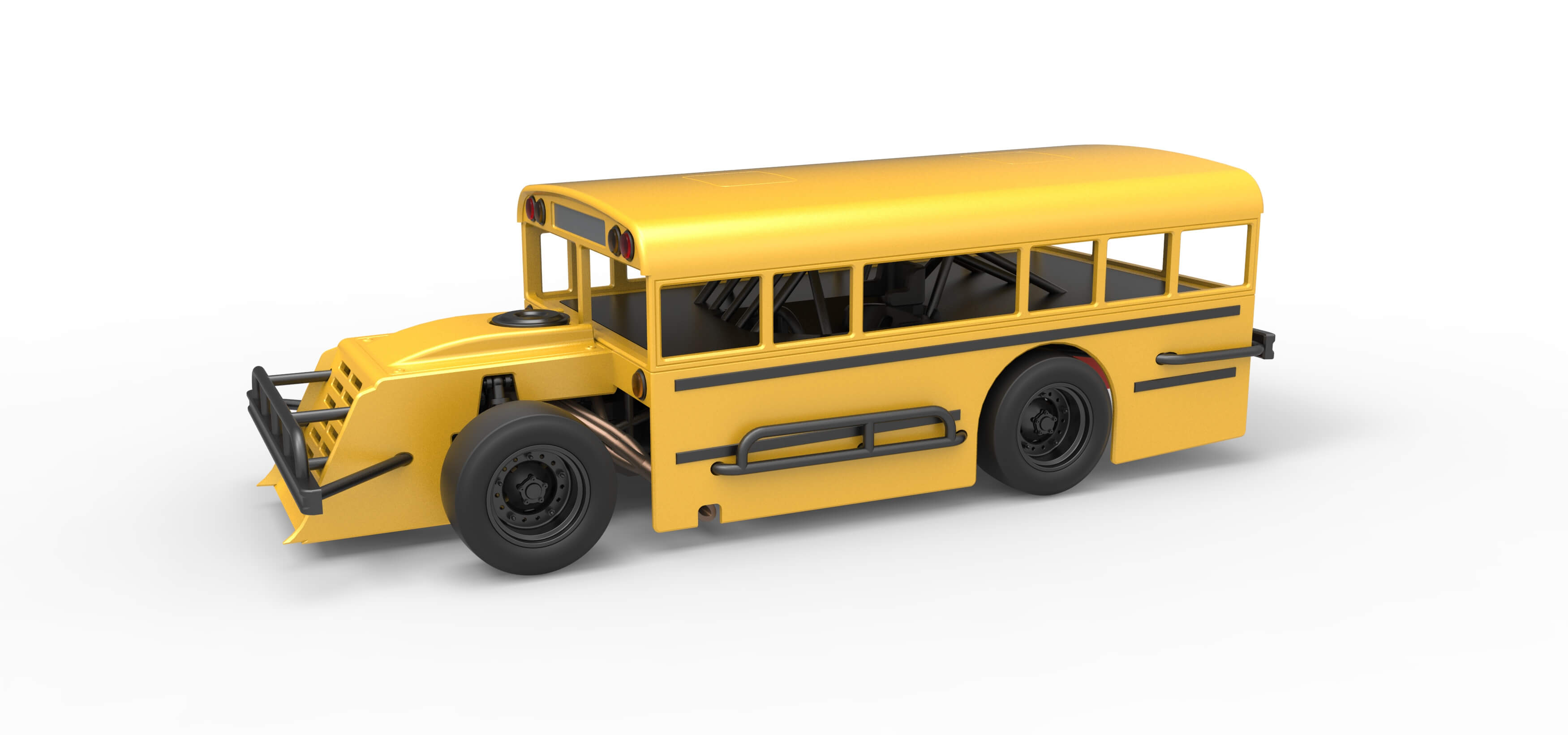 Outlaw Figure 8 Modified Stock Car as School Bus 1:25 3D Model