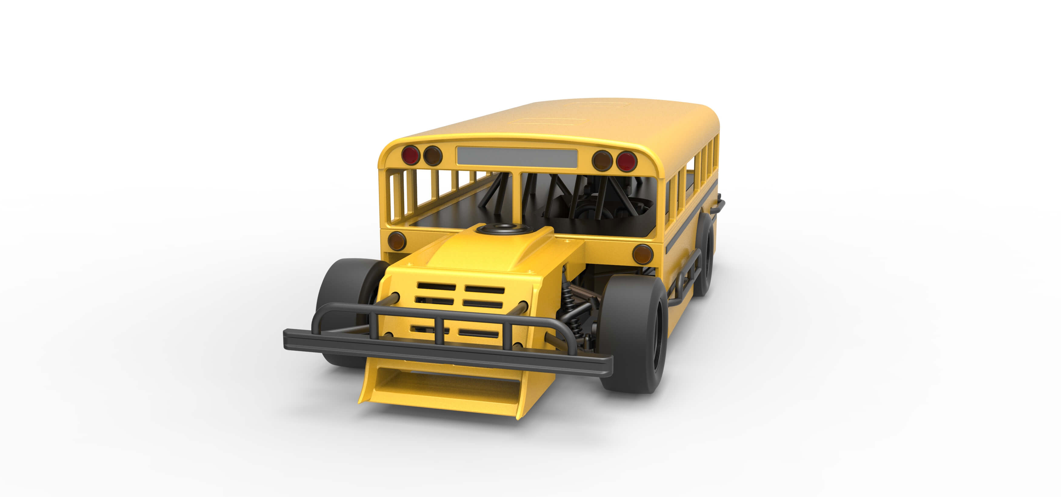 Outlaw Figure 8 Modified Stock Car as School Bus 1:25 3D Model