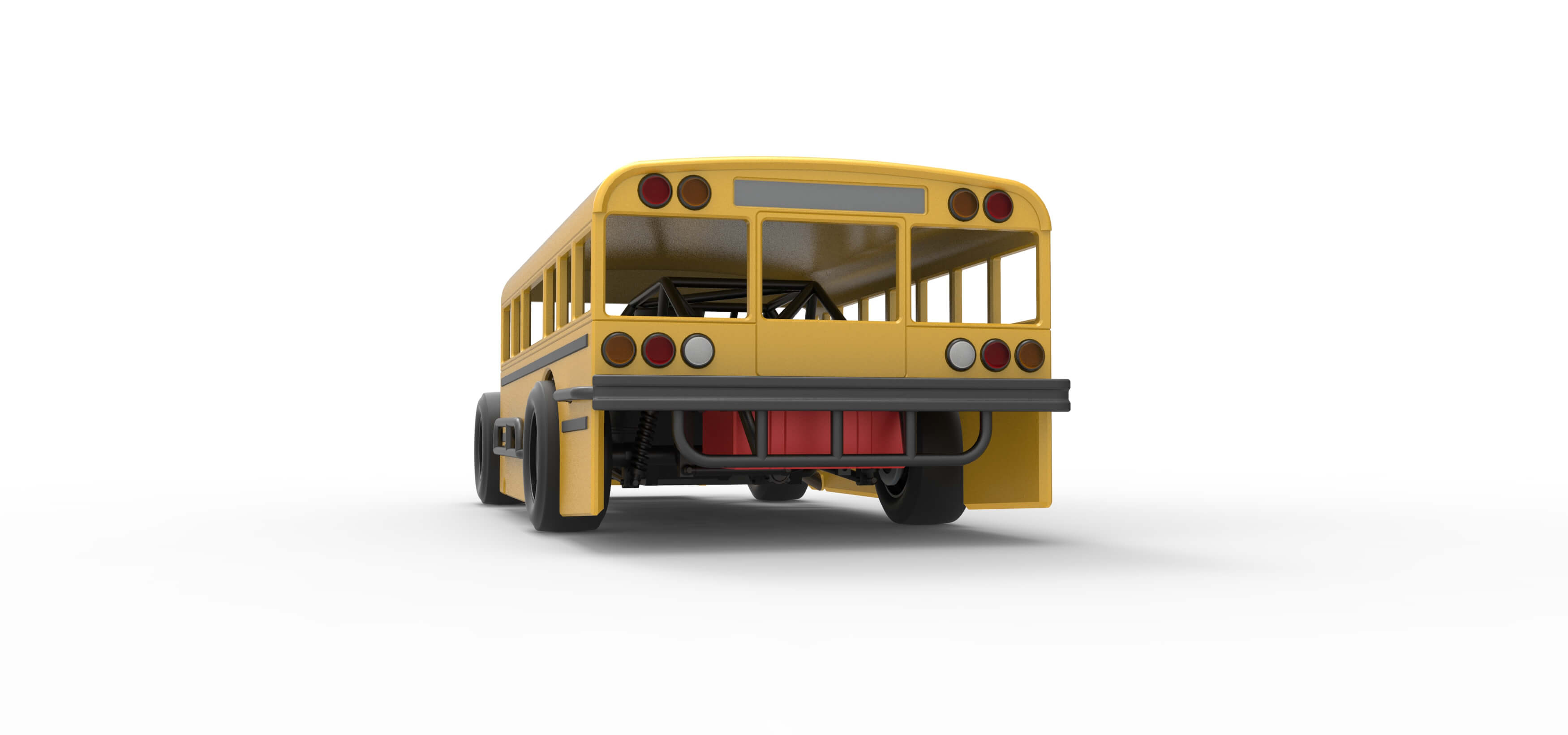 Outlaw Figure 8 Modified Stock Car as School Bus 1:25 3D Model