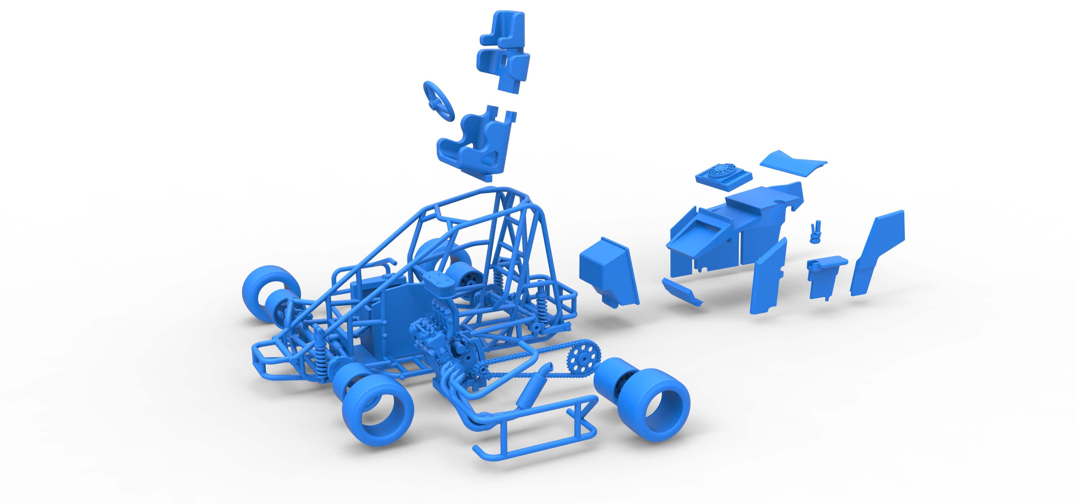 Pavement 600 Micro Sprint Car 1:25 3D Model