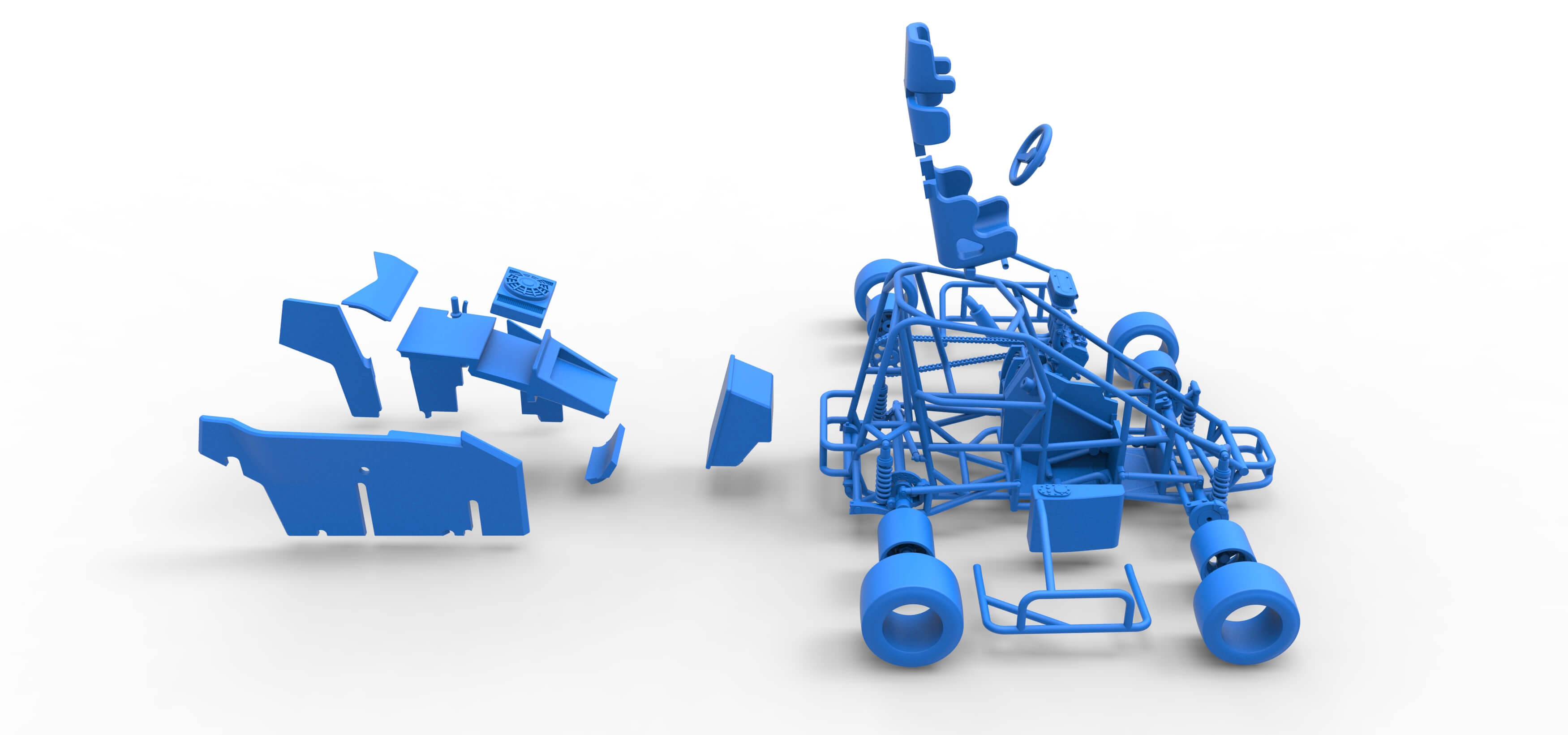 Pavement 600 Micro Sprint Car 1:25 3D Model