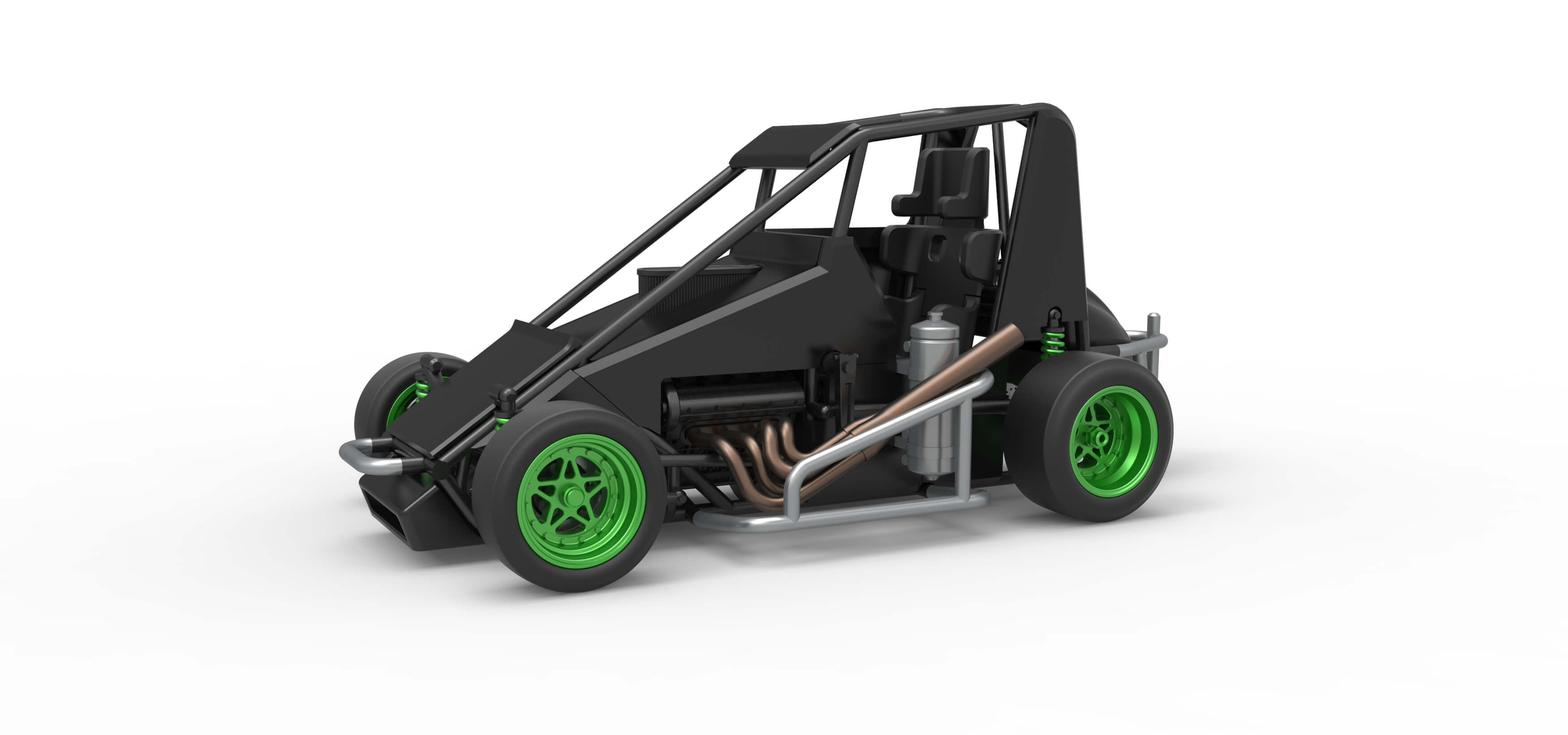 Pavement Midget Car Scale 1:25 3D Model