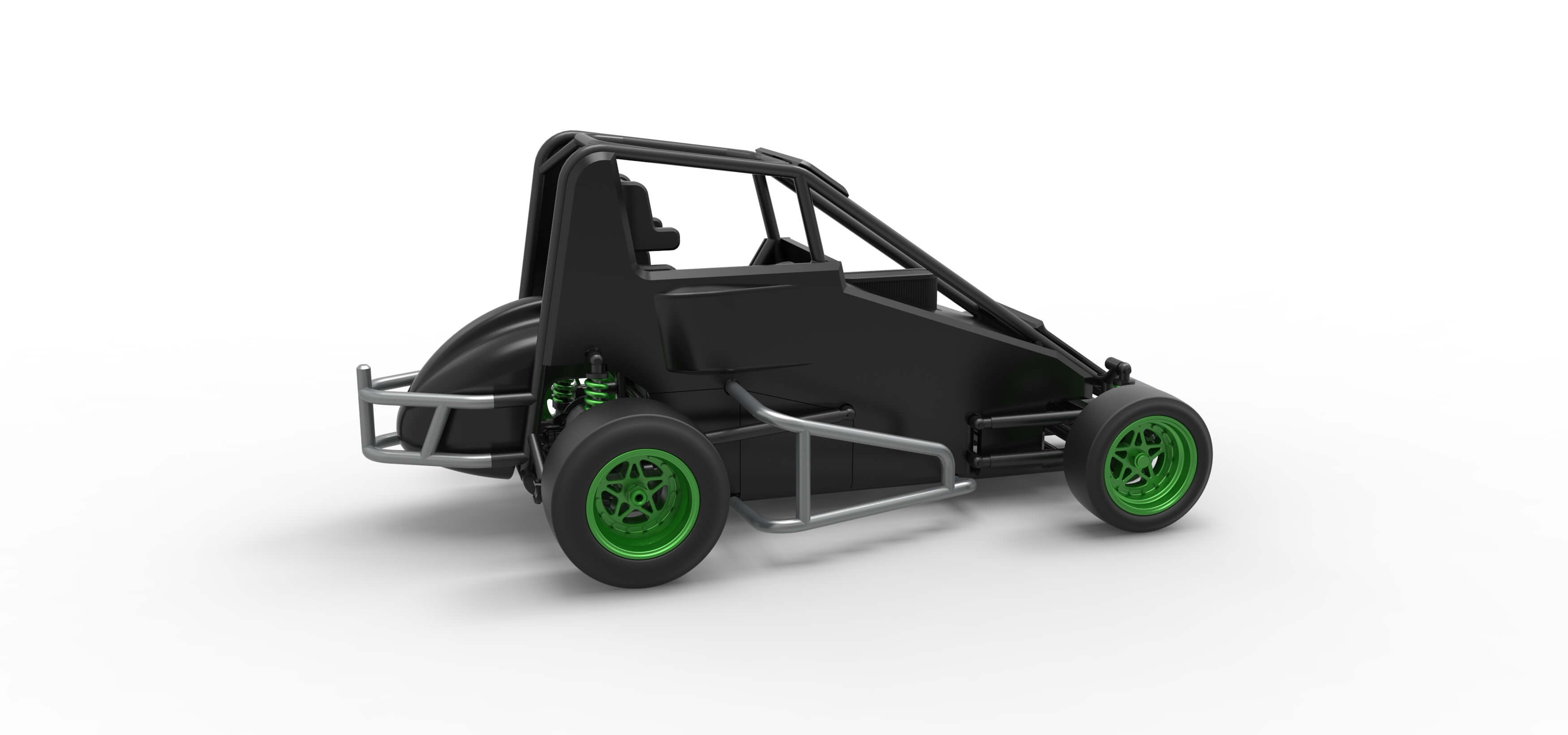 Pavement Midget Car Scale 1:25 3D Model