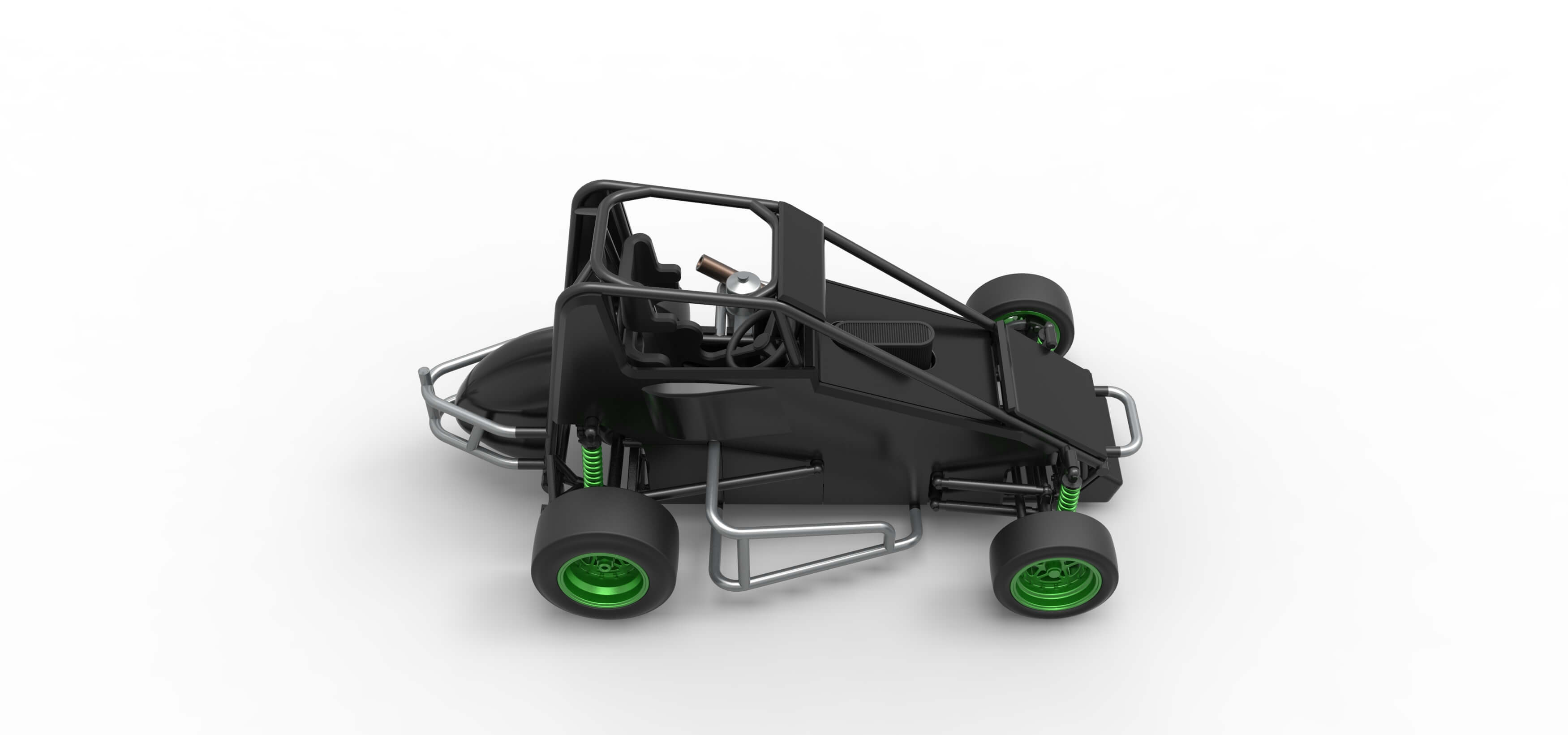 Pavement Midget Car Scale 1:25 3D Model