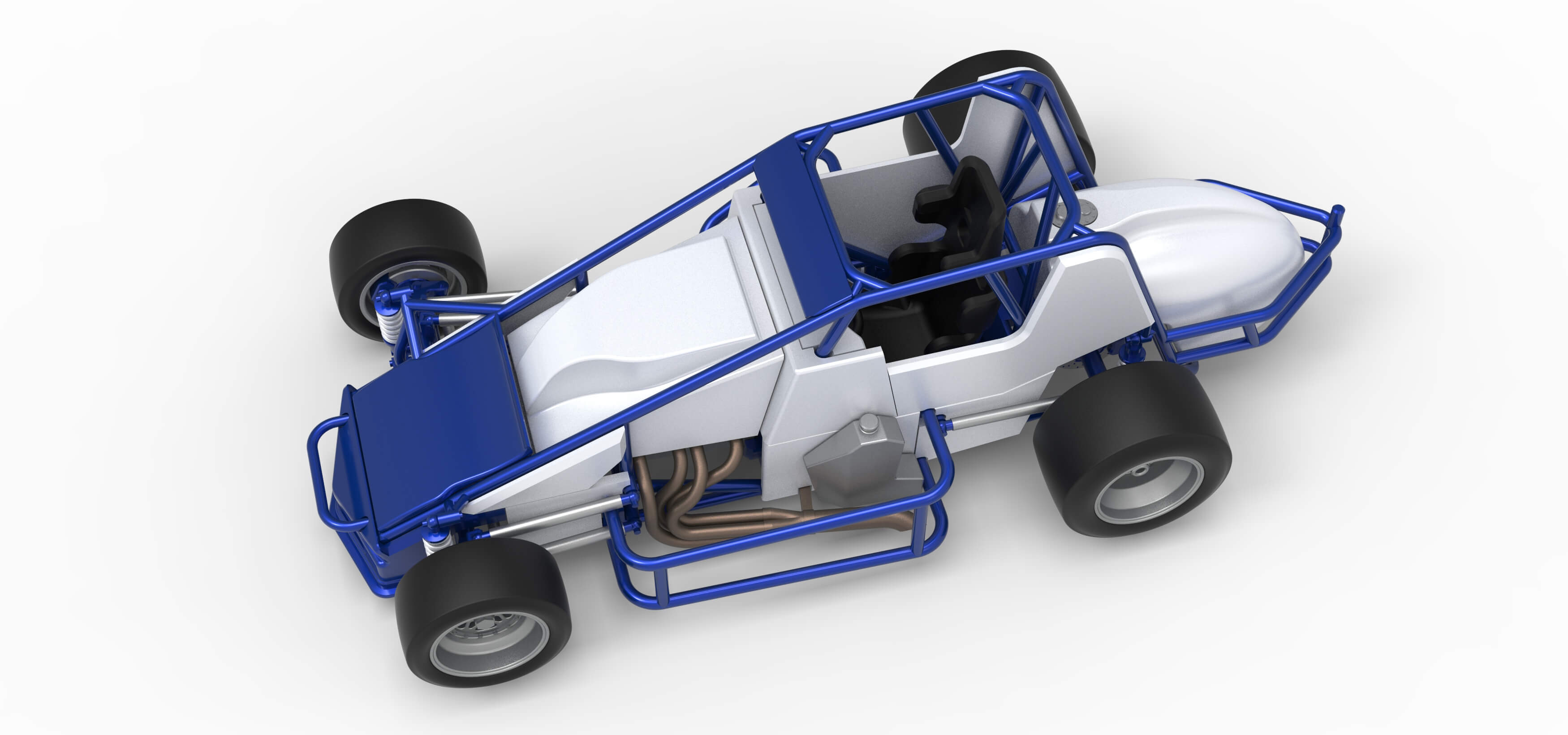 Pavement Silver Crown Car Scale 1:25 3D Model