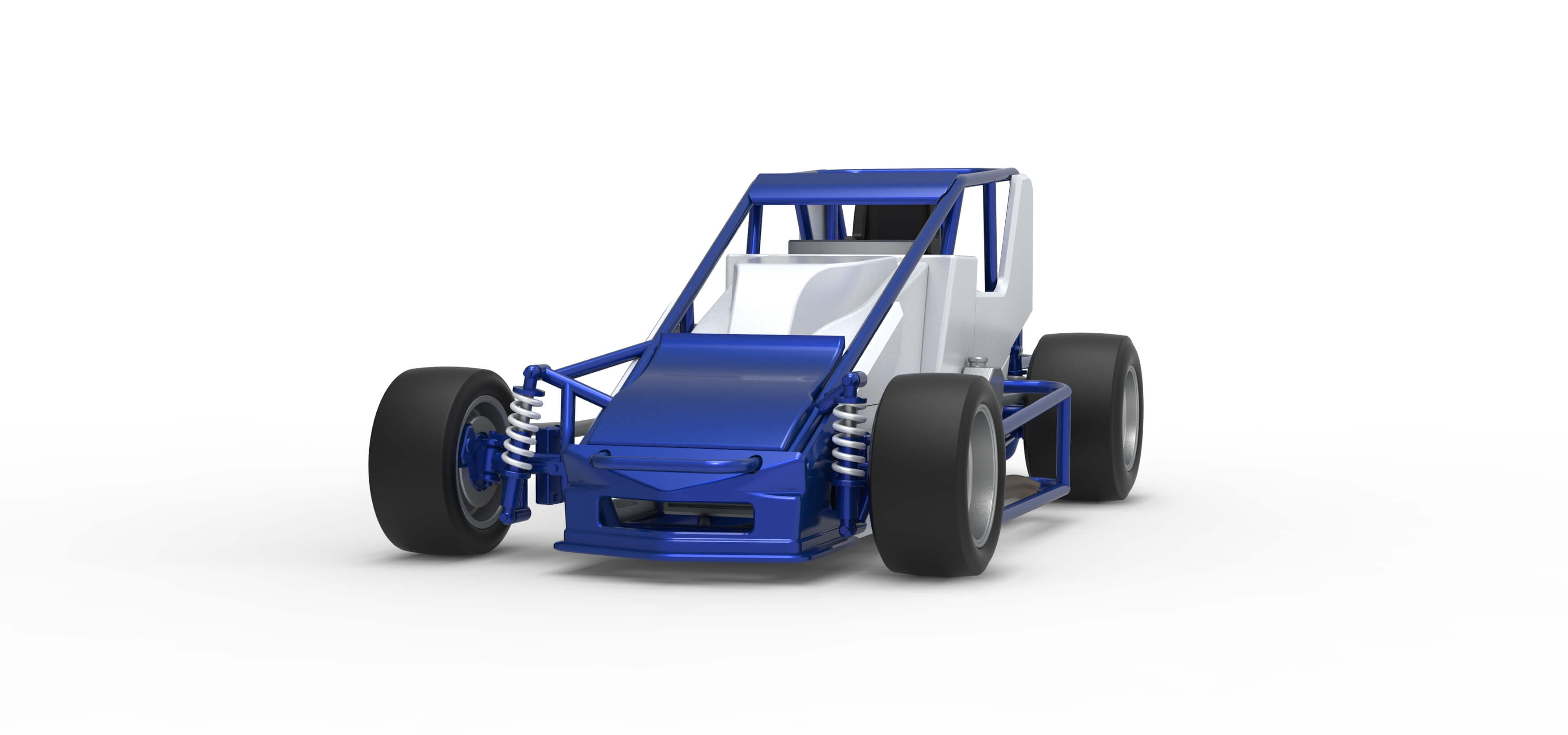 Pavement Silver Crown Car Scale 1:25 3D Model