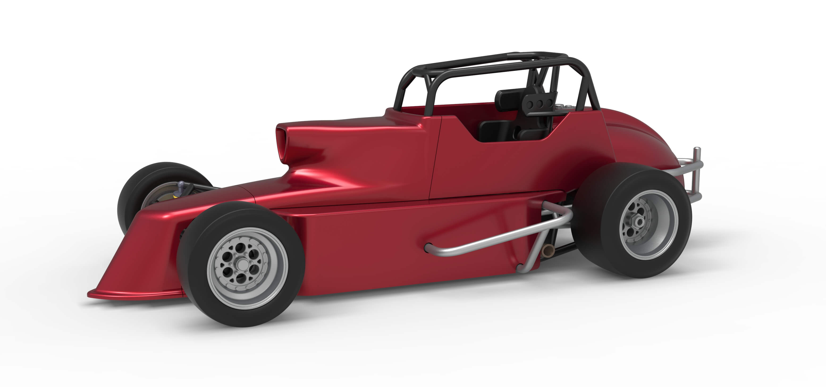 Pavement Silver Crown Car Version 2 Scale 1:25 3D Model