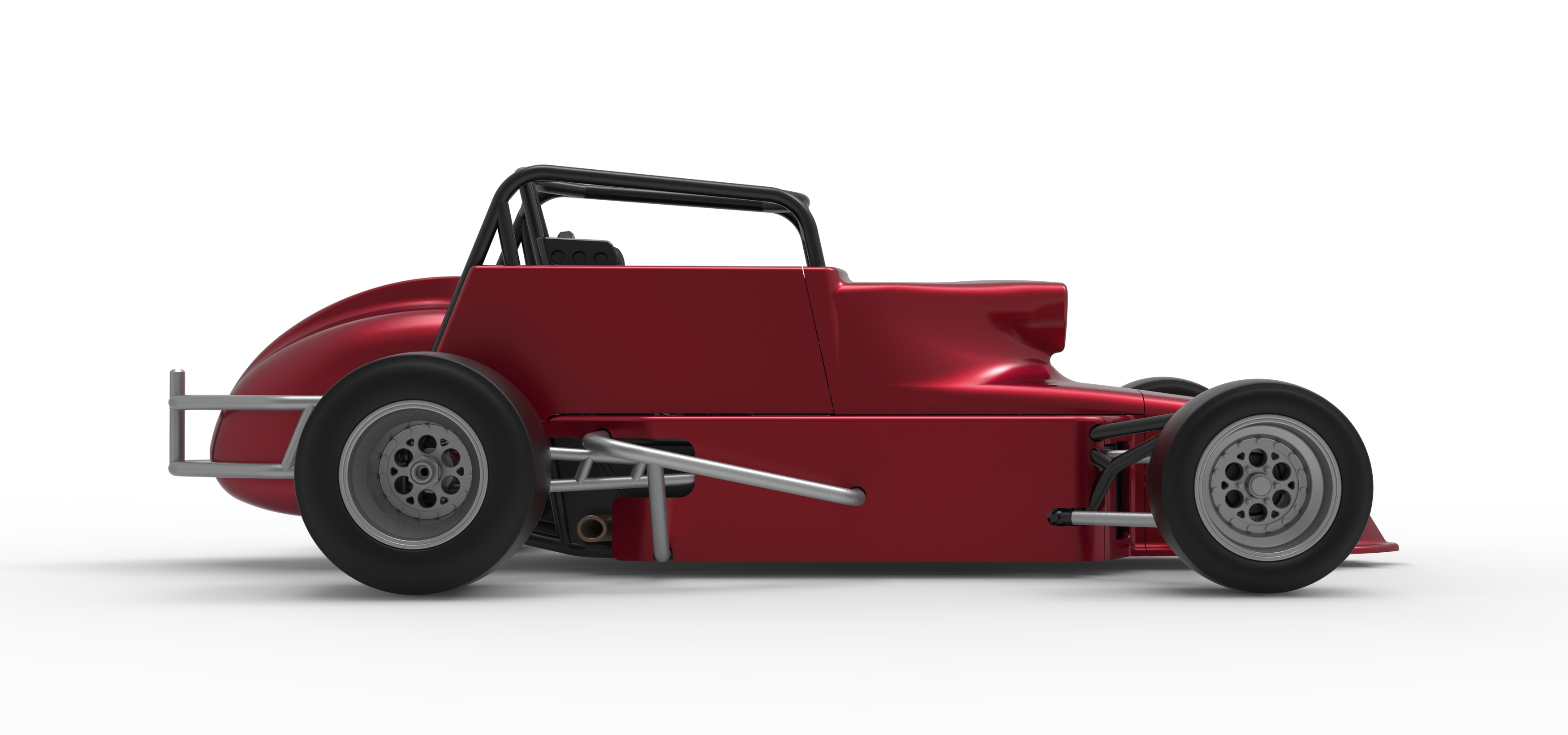 Pavement Silver Crown Car Version 2 Scale 1:25 3D Model
