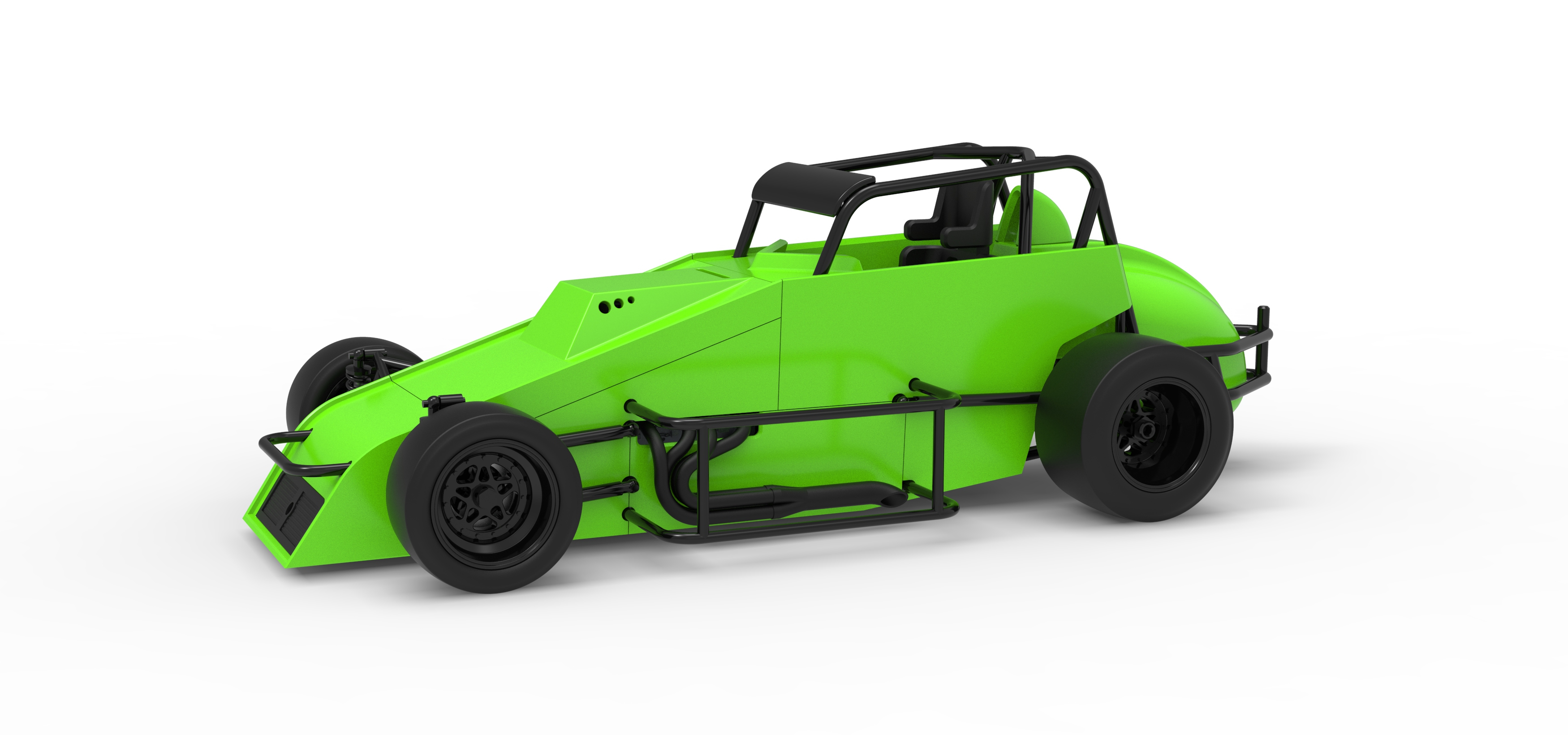 Pavement Silver Crown Car Version 3 Scale 1:25 3D Model