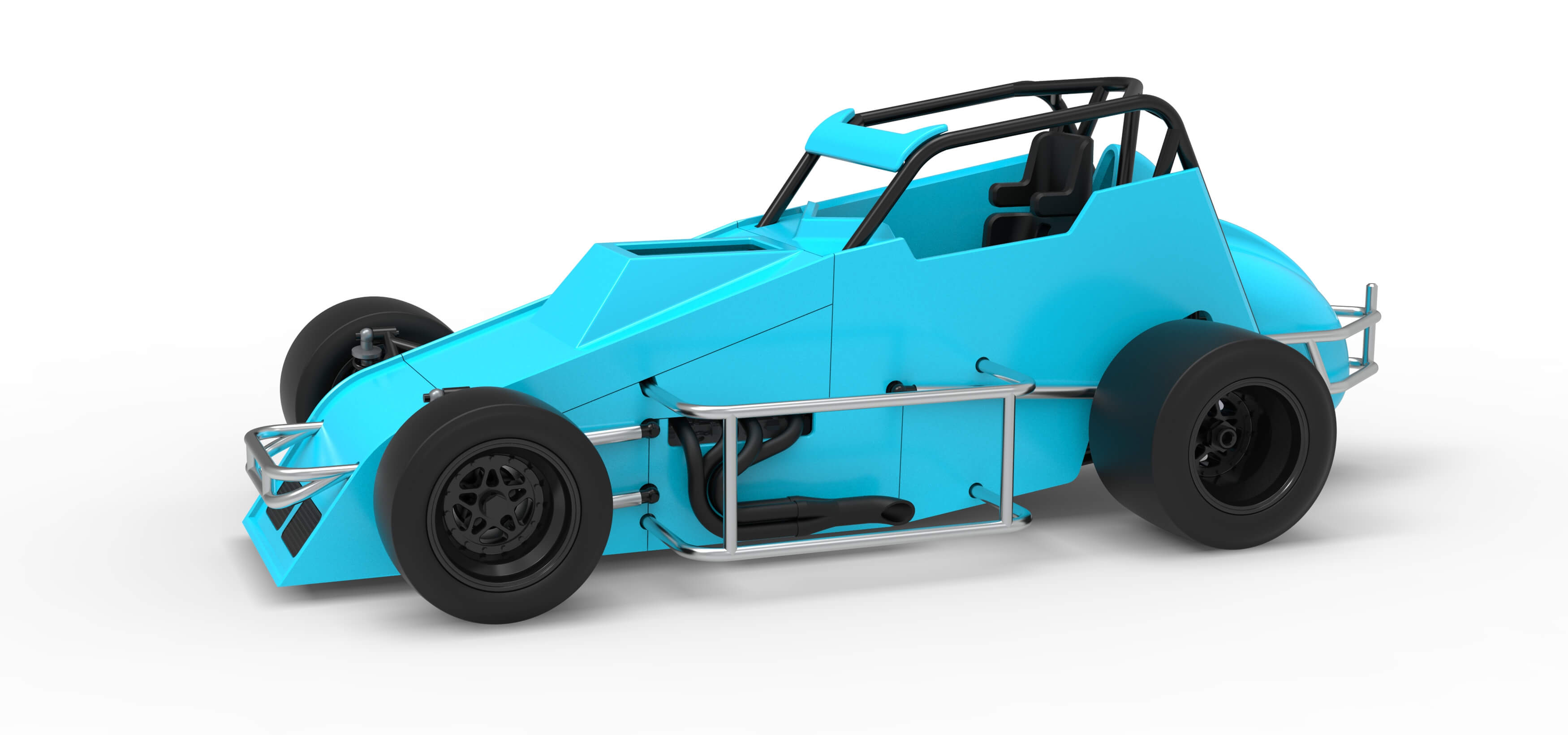 Pavement Sprint car Version 2 Scale 1:25 3D Model