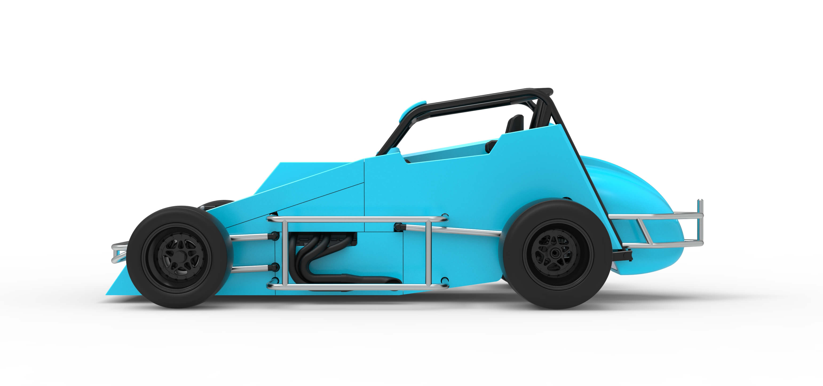 Pavement Sprint car Version 2 Scale 1:25 3D Model