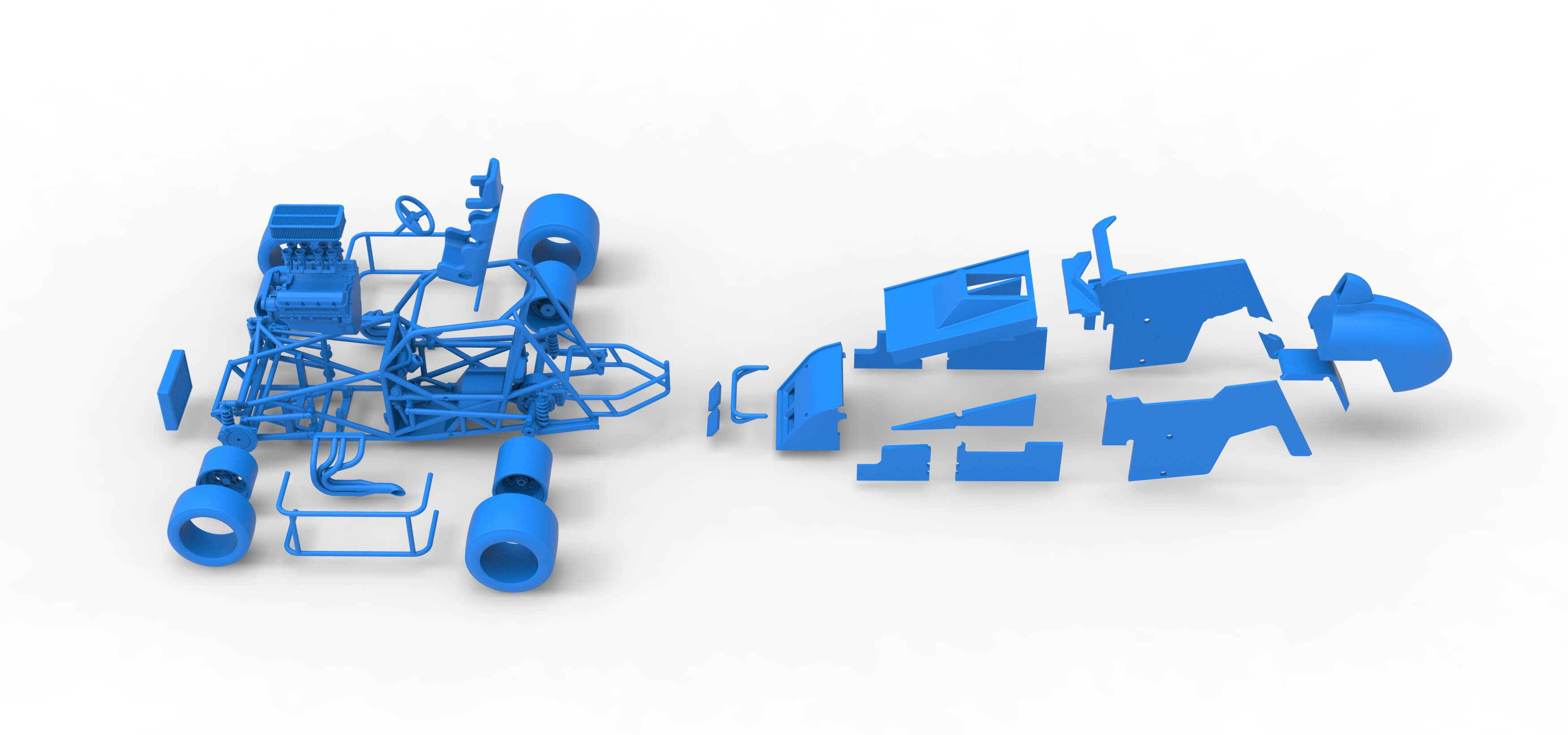 Pavement Sprint car Version 2 Scale 1:25 3D Model