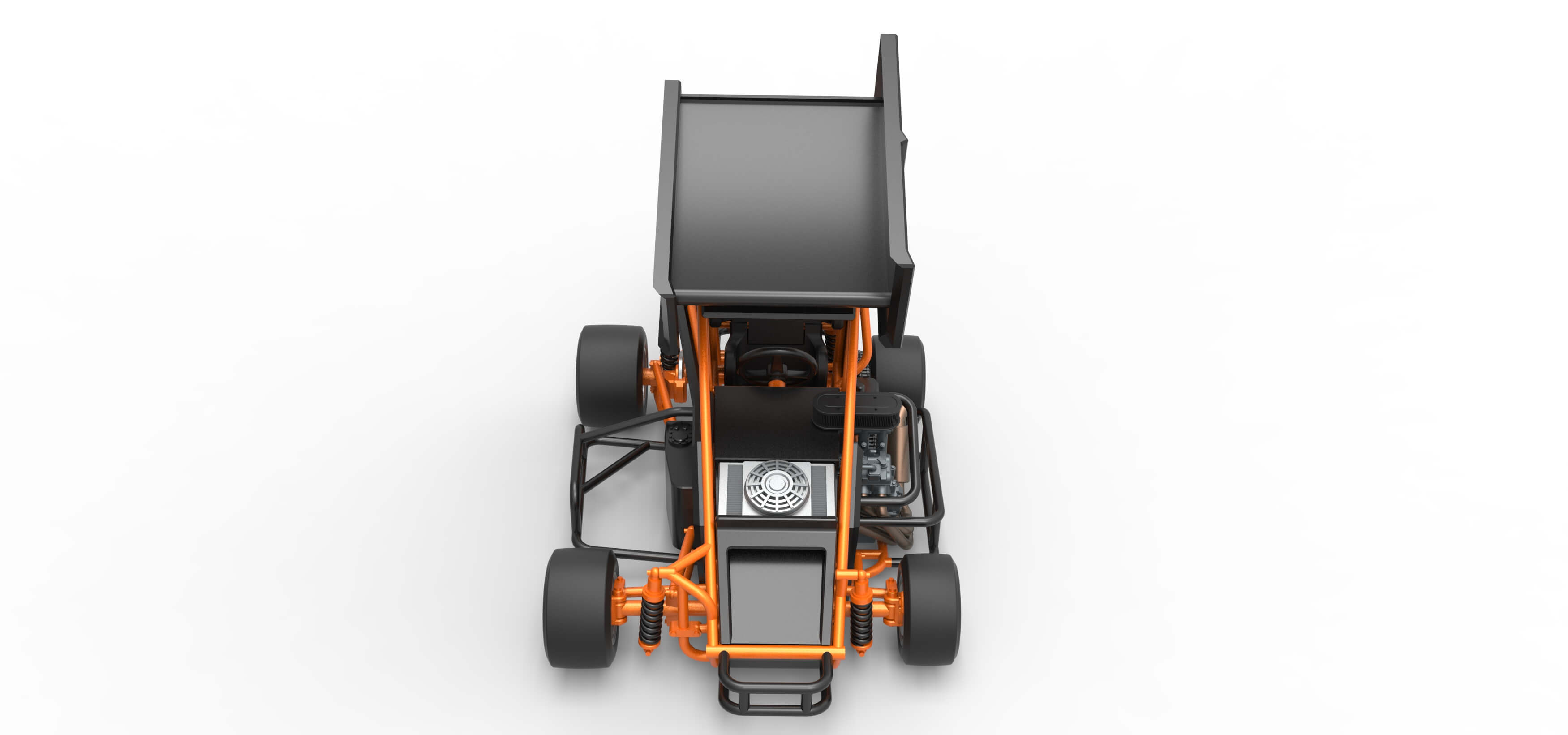 Pavement Winged 600 Micro Sprint Car 1:25 3D Model