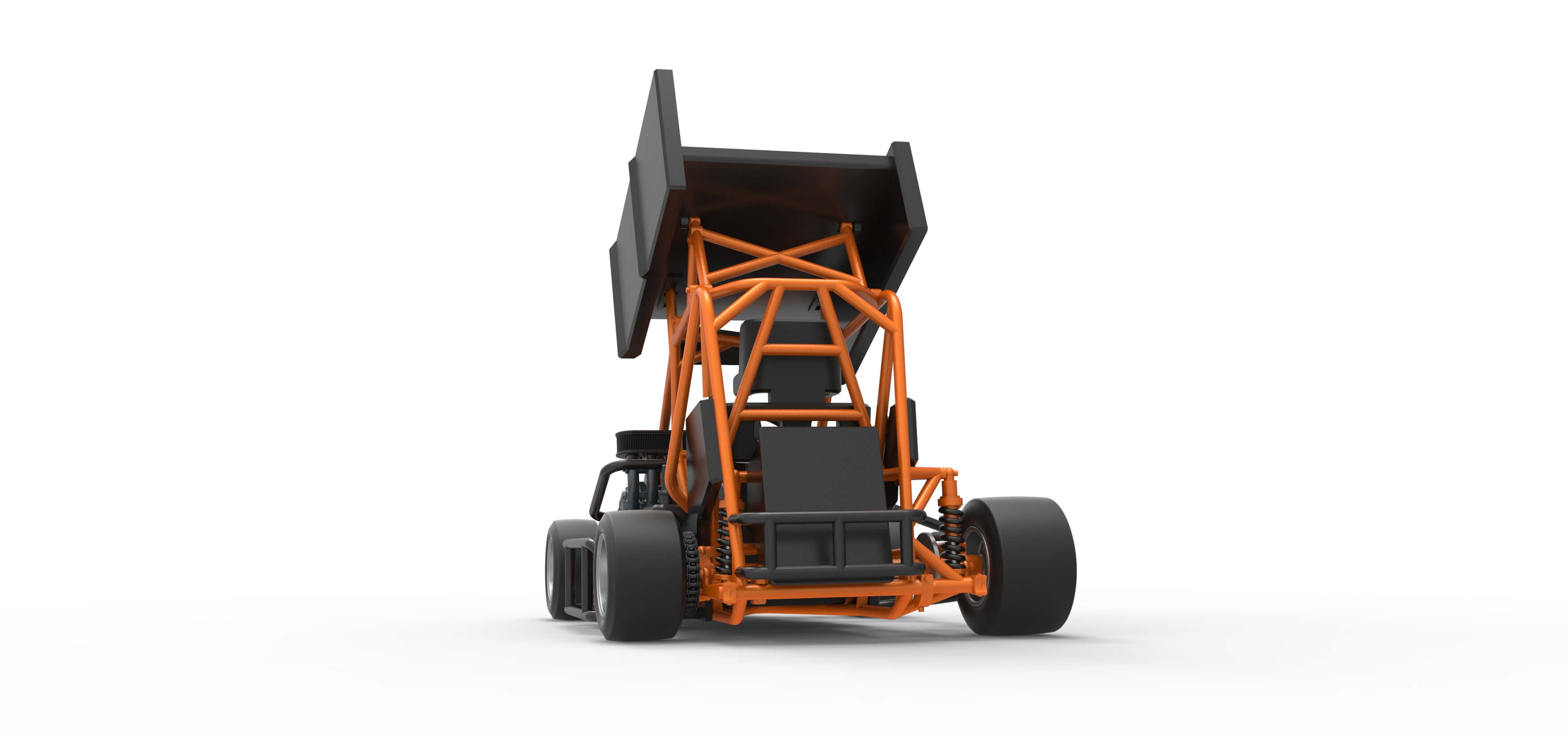 Pavement Winged 600 Micro Sprint Car 1:25 3D Model