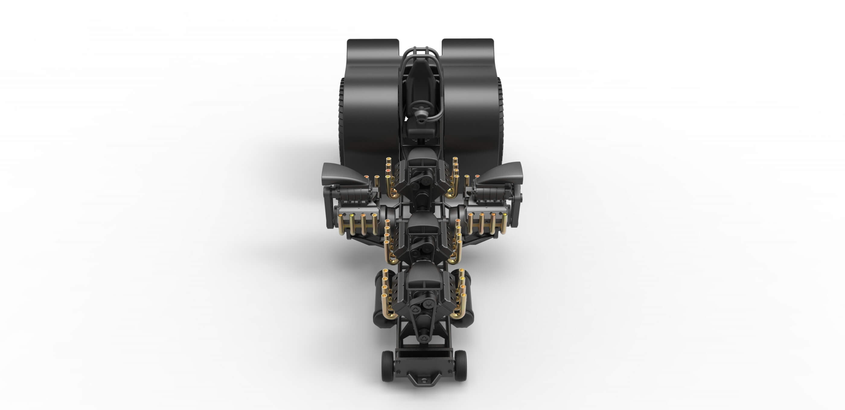 Pulling Tractor 5 V8 1:25 3D Model
