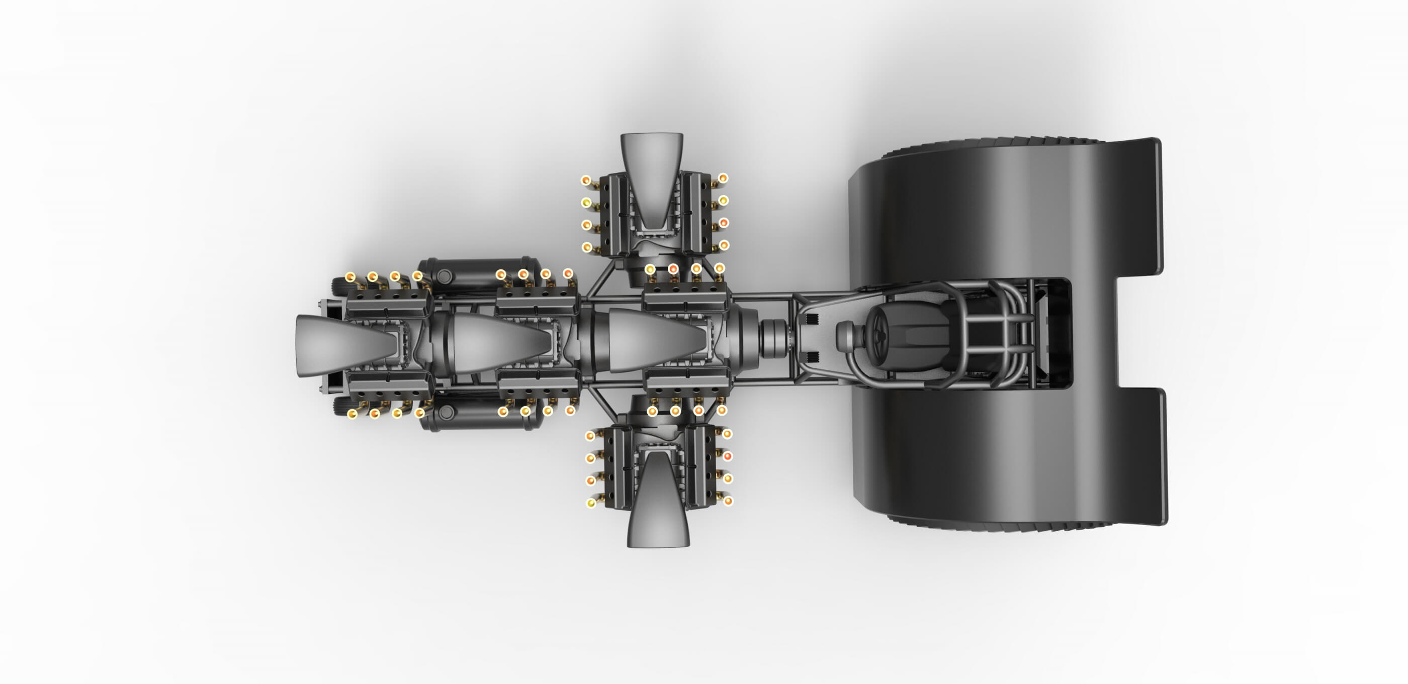 Pulling Tractor 5 V8 1:25 3D Model