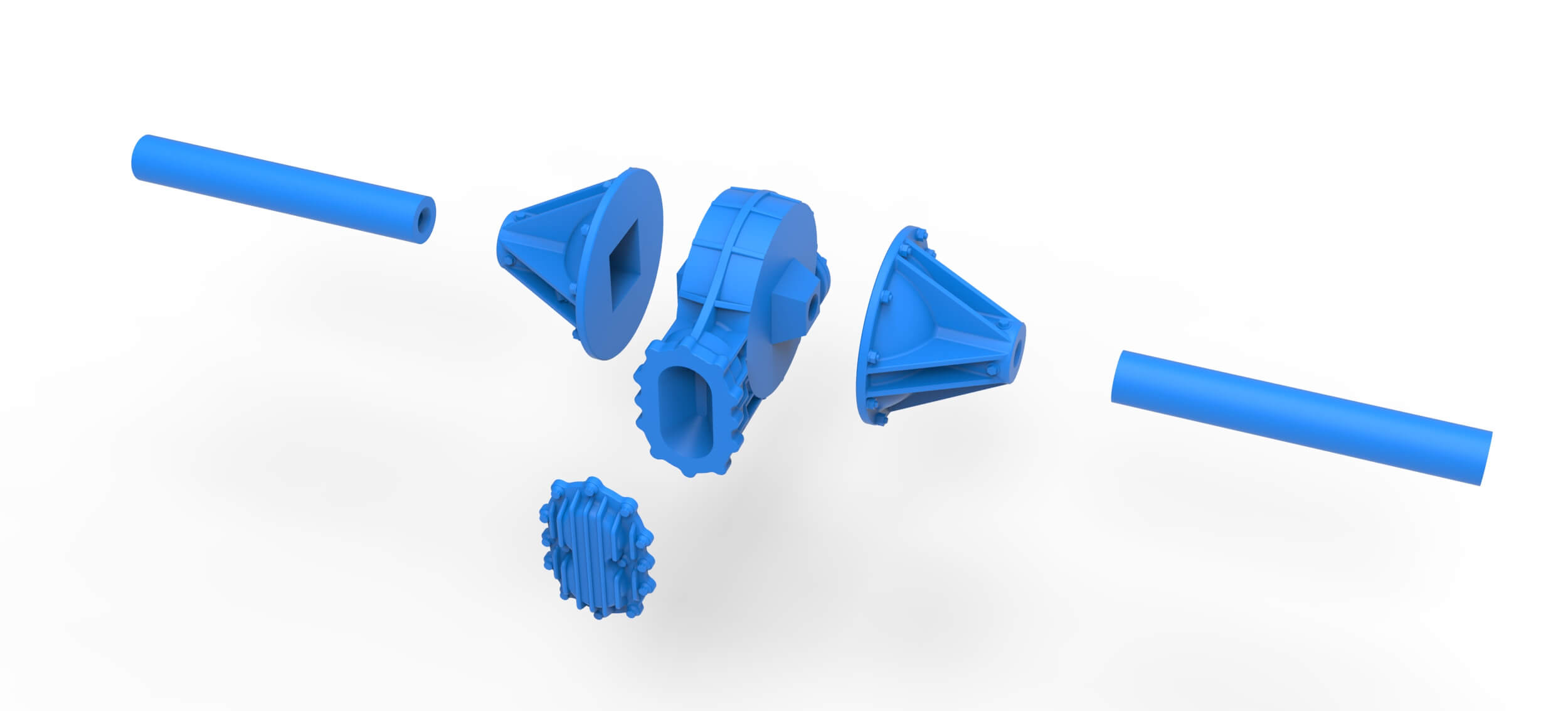 Quick Change Rear End Set Version 1 Scale 1:25 3D Model