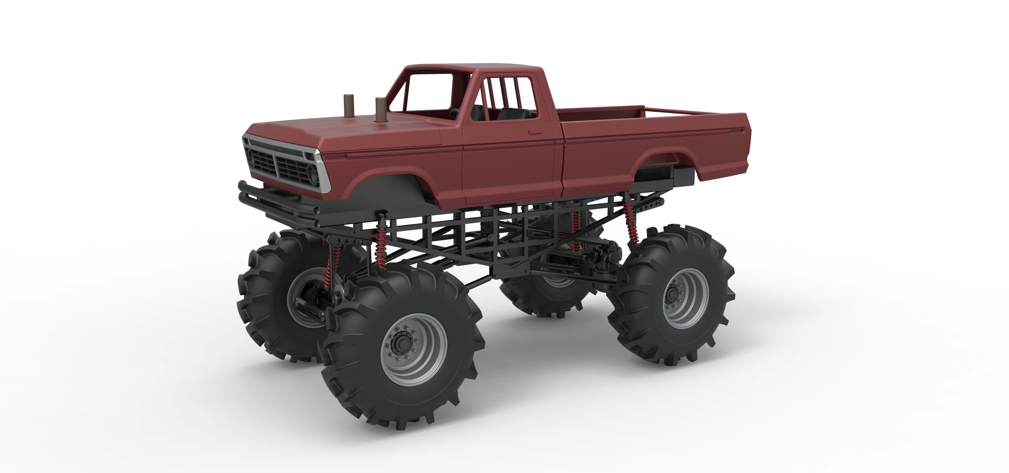 Redneck Rave Mud Truck Scale 1:25 3D Model