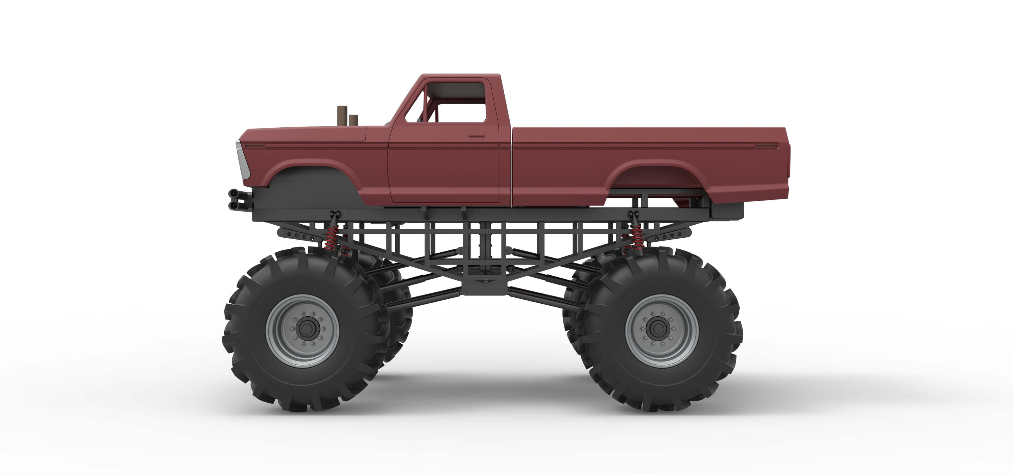 Redneck Rave Mud Truck Scale 1:25 3D Model