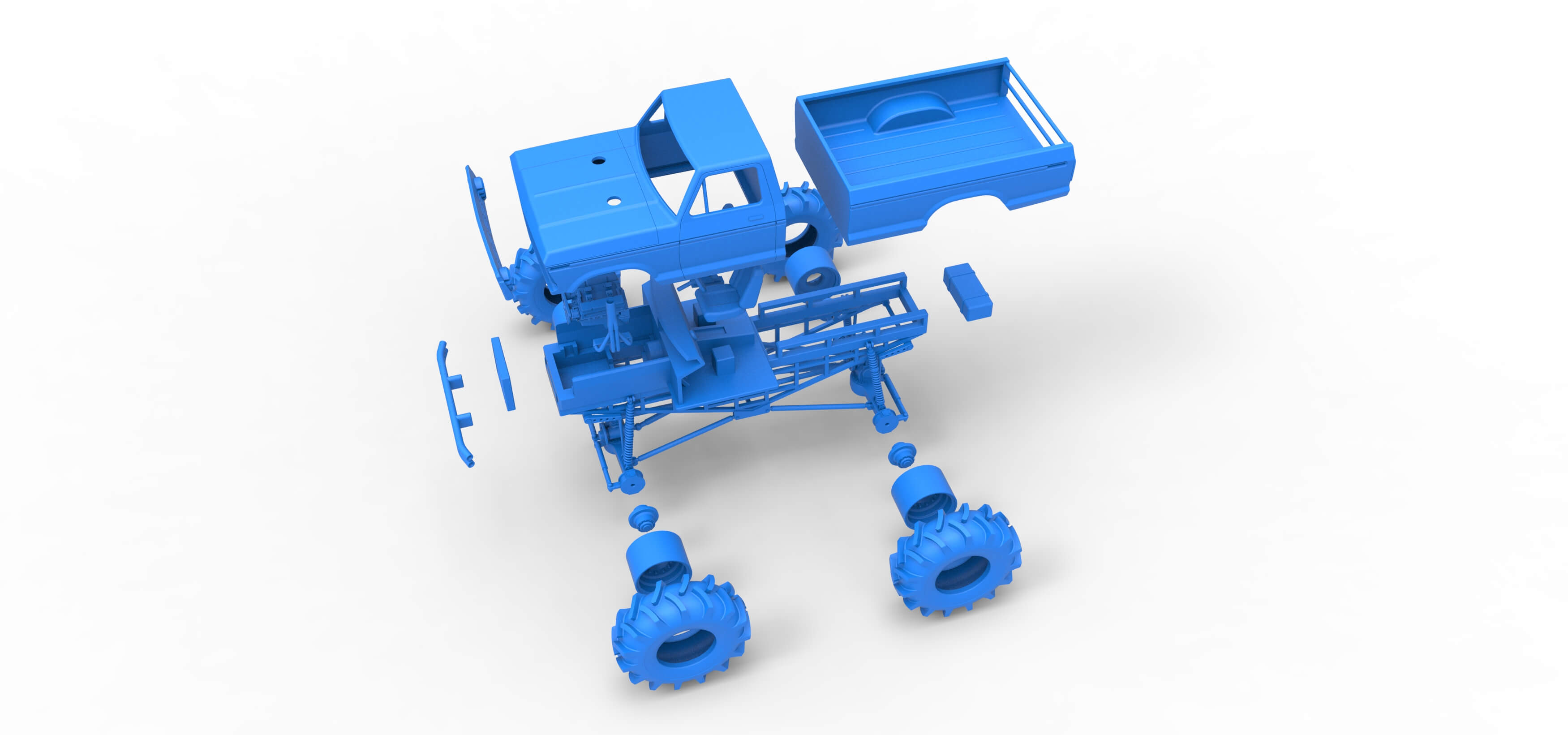 Redneck Rave Mud Truck Scale 1:25 3D Model