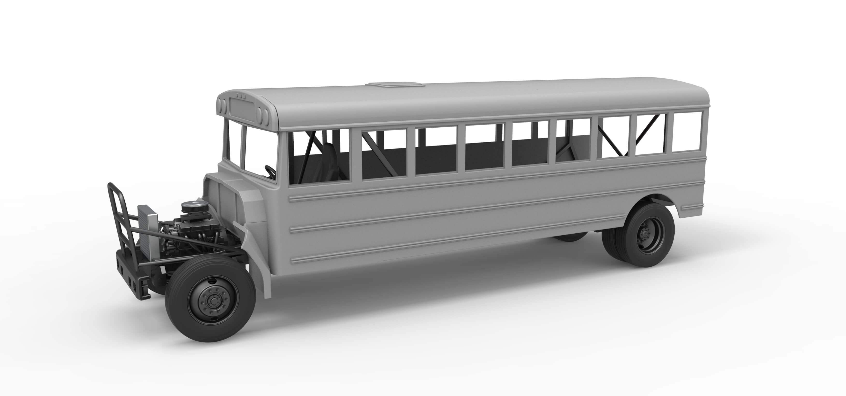 School Bus for Figure 8 Racing 1:25 3D Model